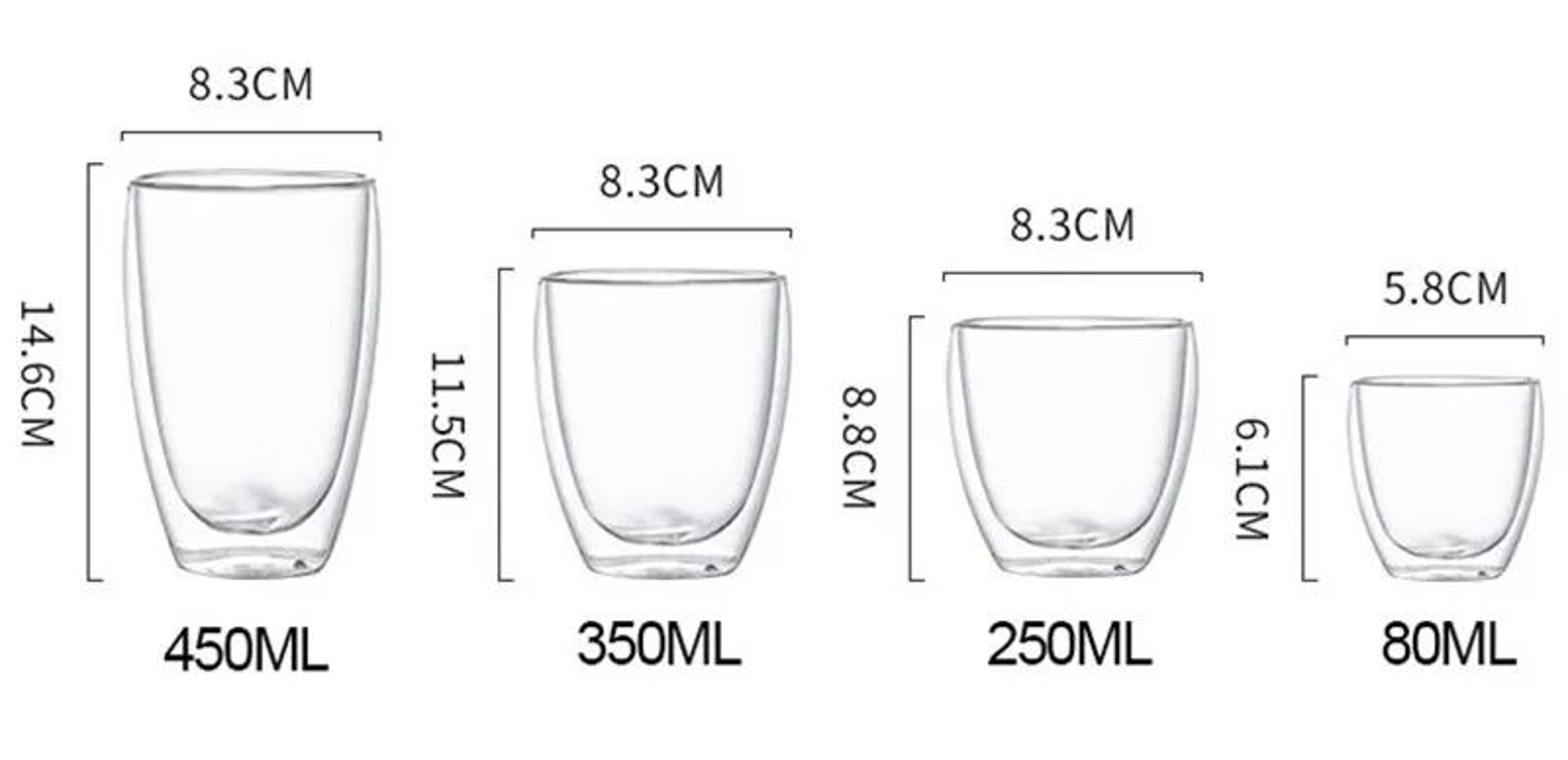 Double Wall Heat Resistant Glass Cup 6