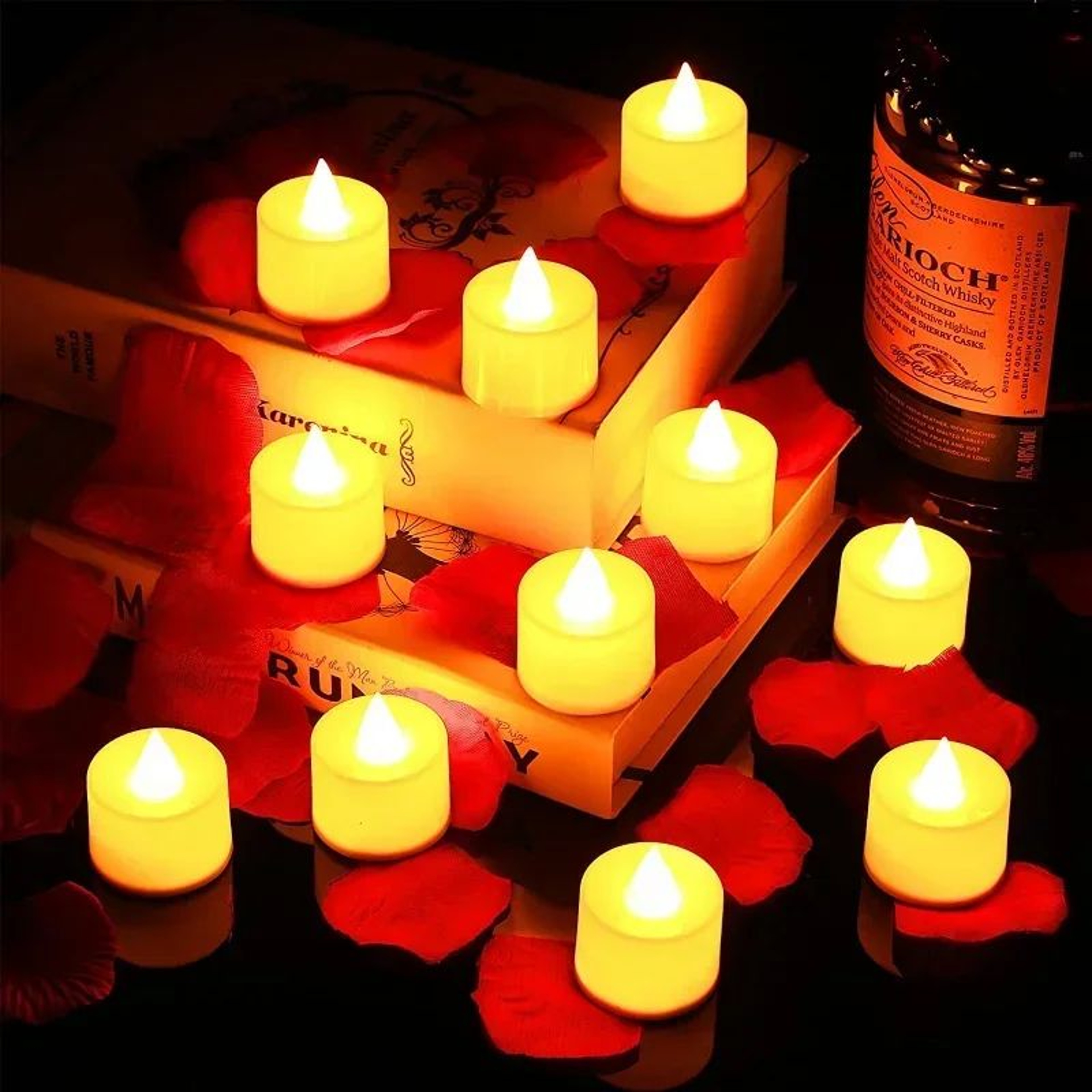Colorful LED Flameless Tealight Candles Set 2