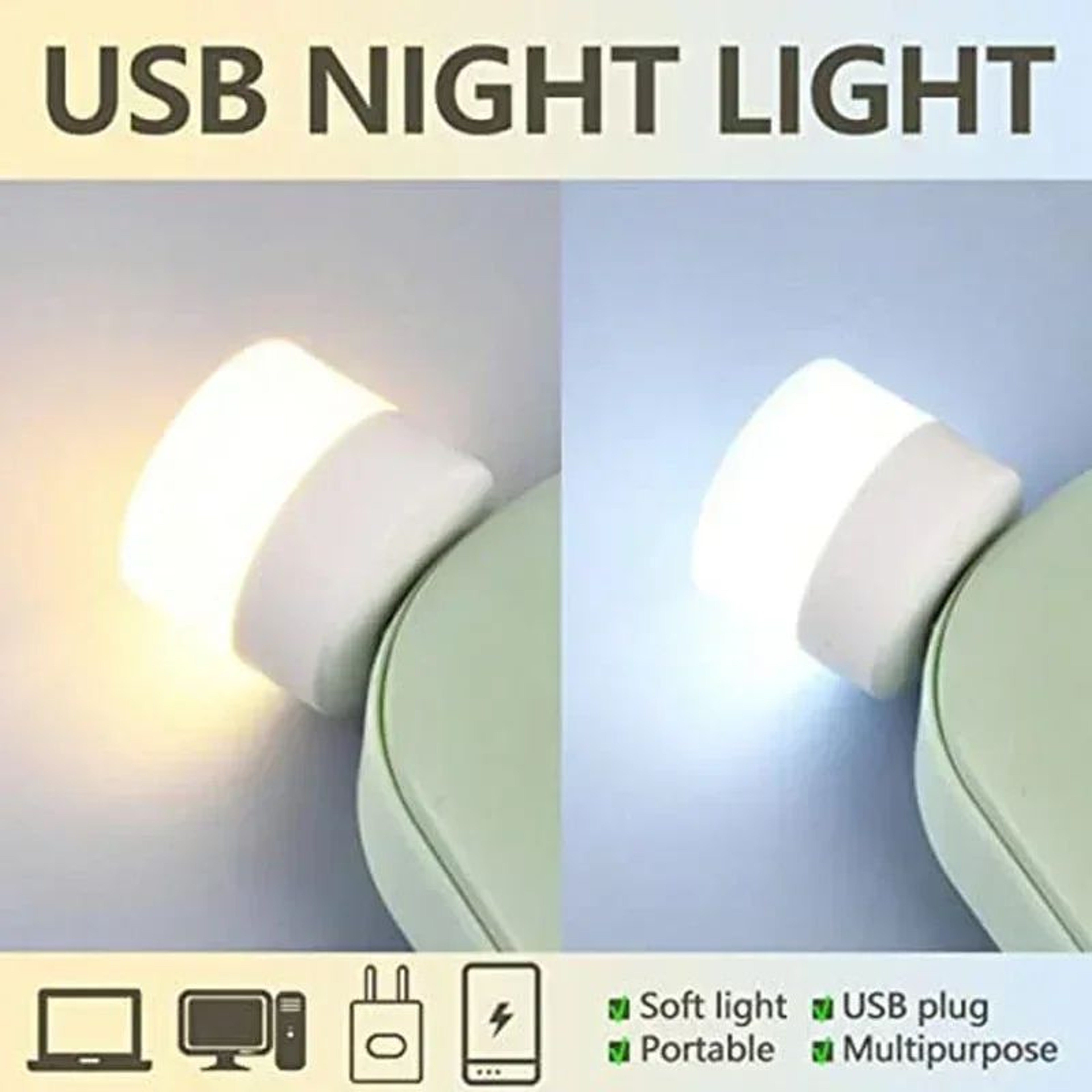 Mini USB LED Night Light Reading Lamp 4