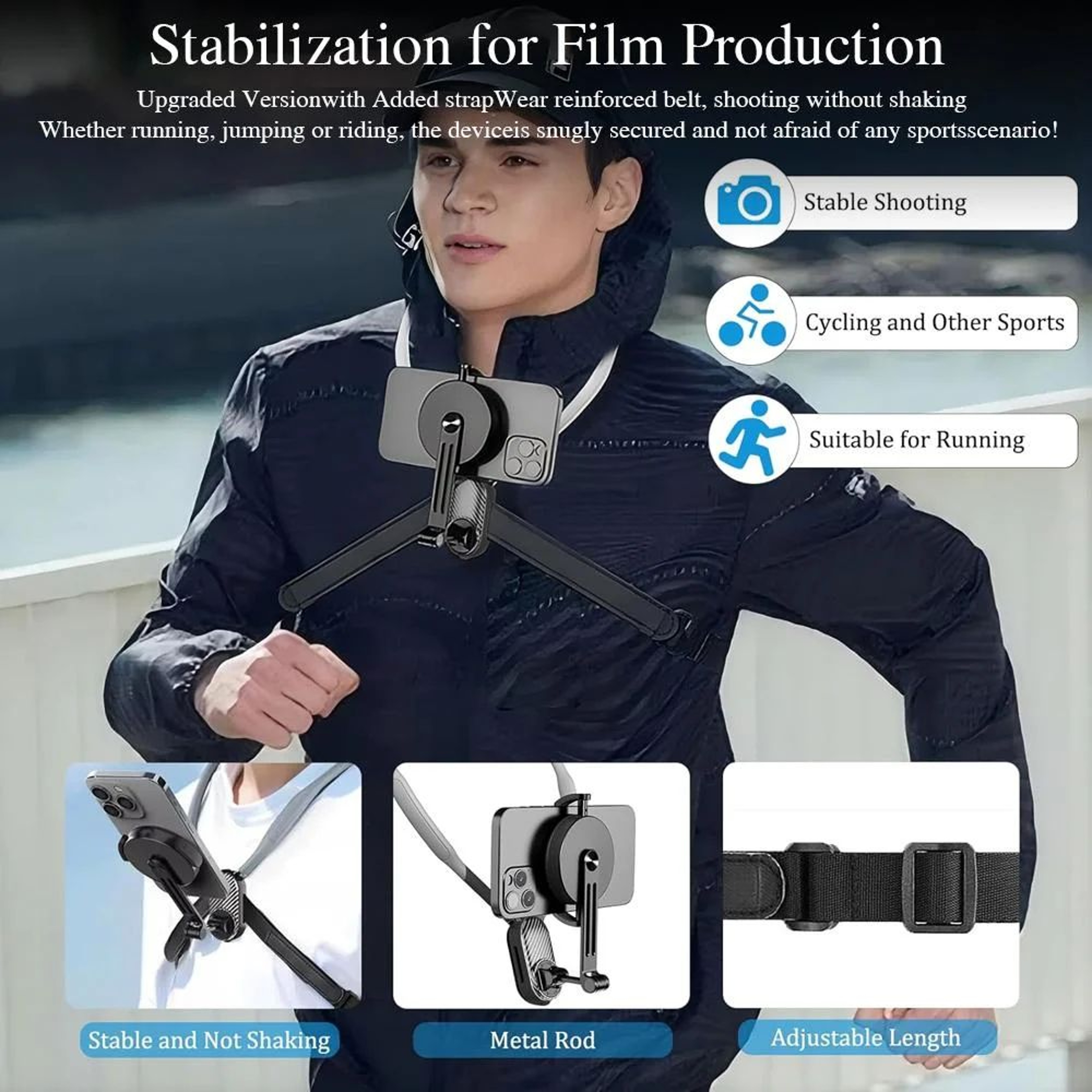 Magnetic Neck Phone Mount With Quick Release Holder 4