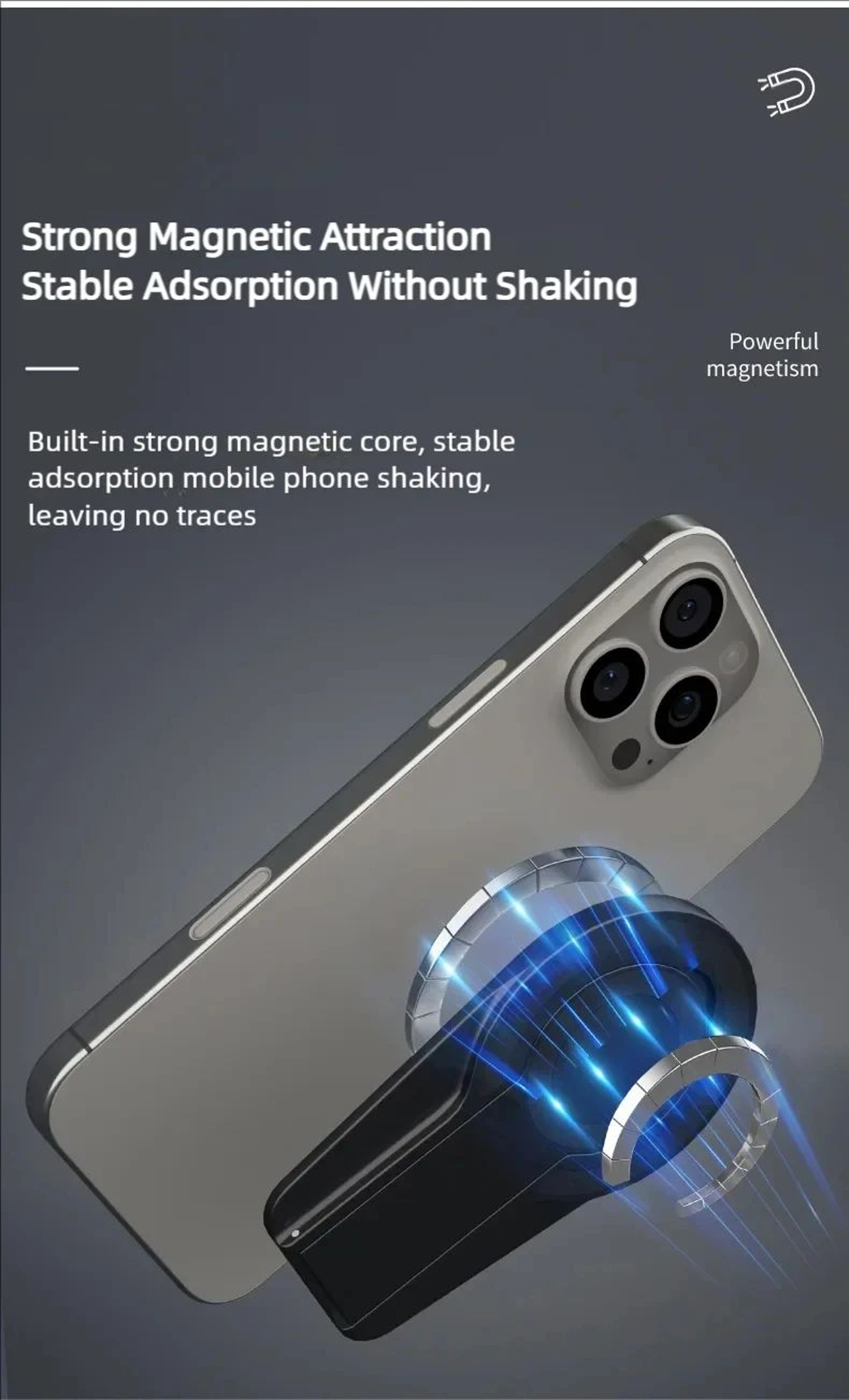 MagSafe Magnetic Phone Grip Stand Foldable Dual Holder 7