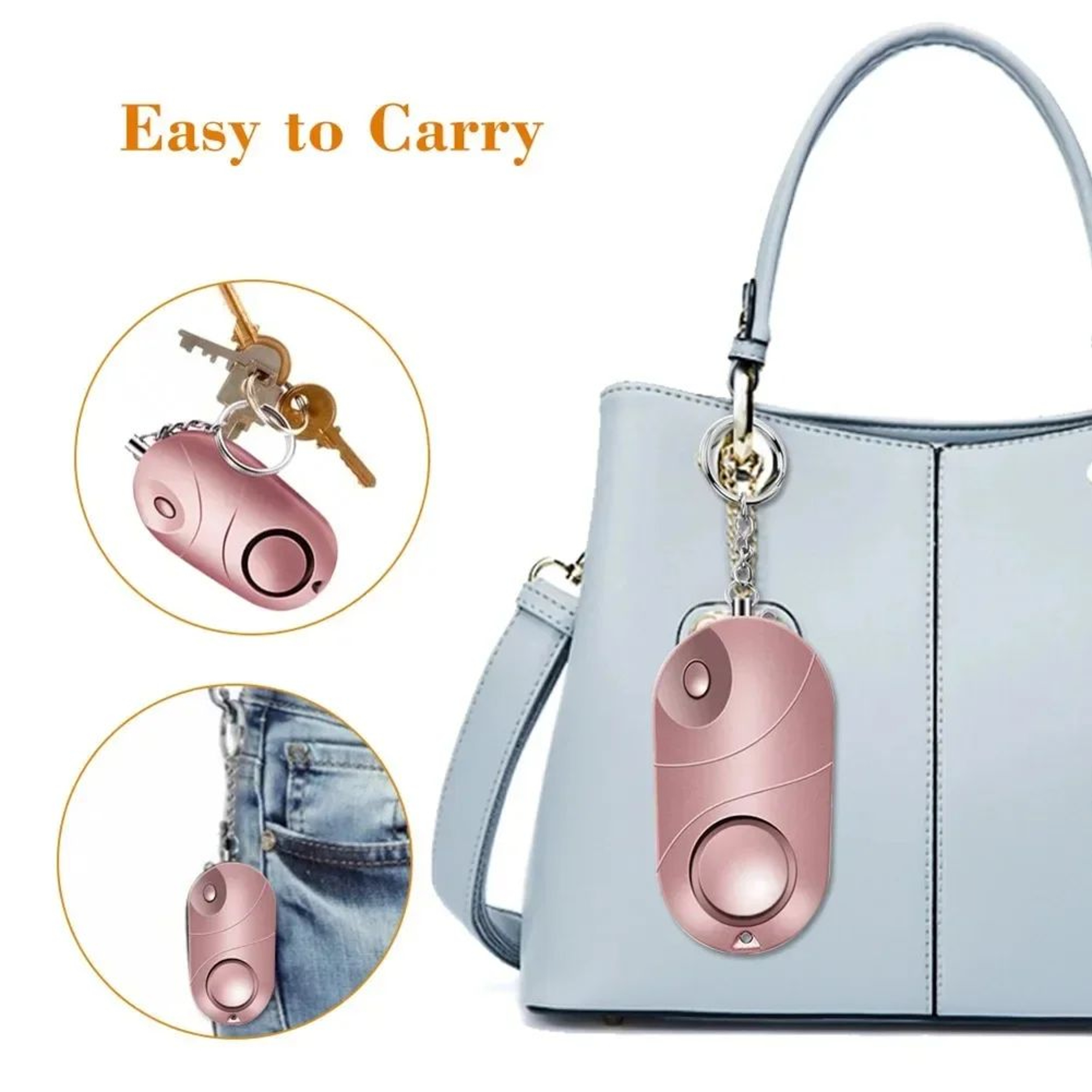 Personal Safety Alarm Keychain With LED Flashlight 1
