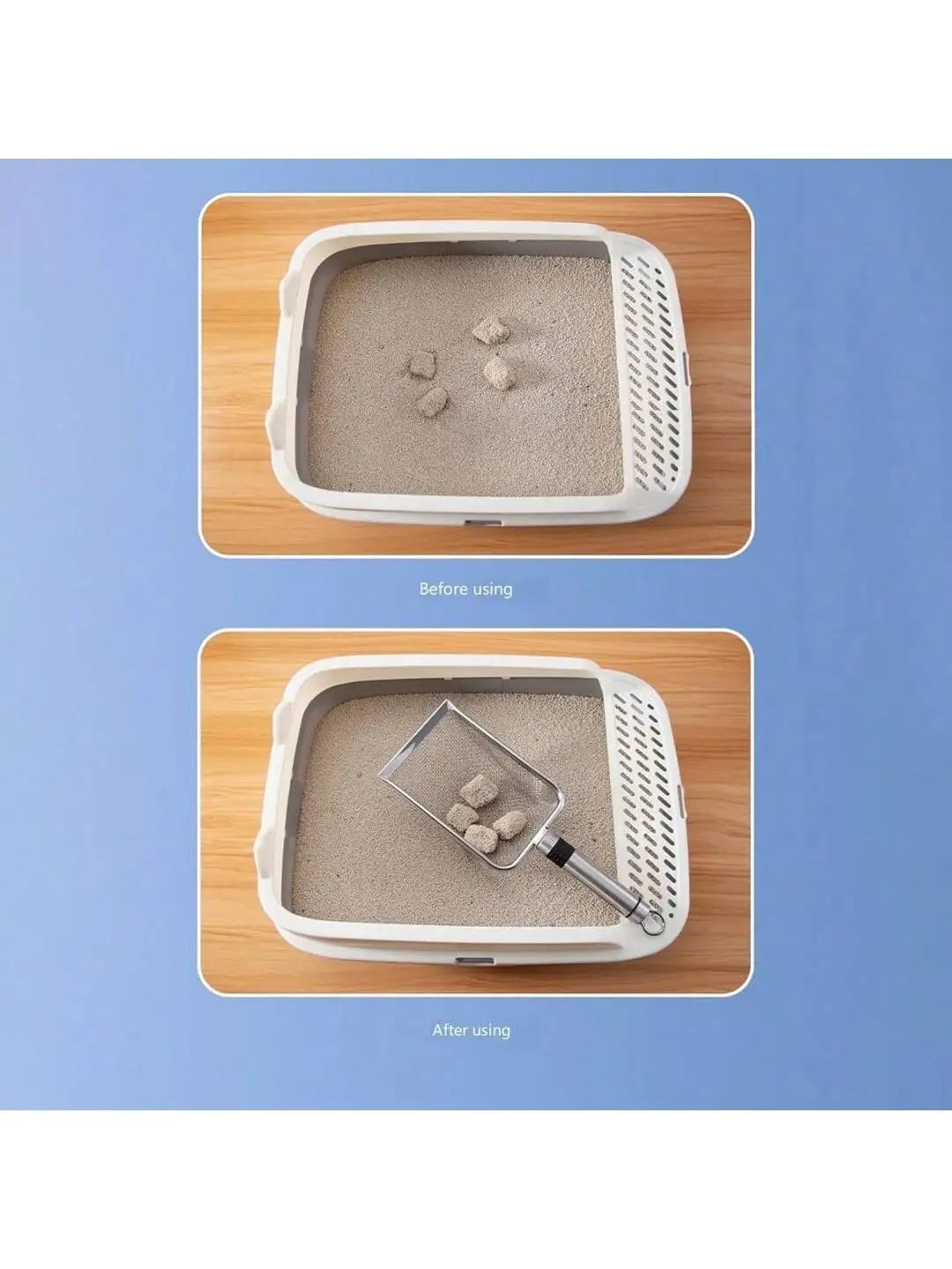 Stainless Steel Cat Litter Scoop With Durable Aluminum Handle 6