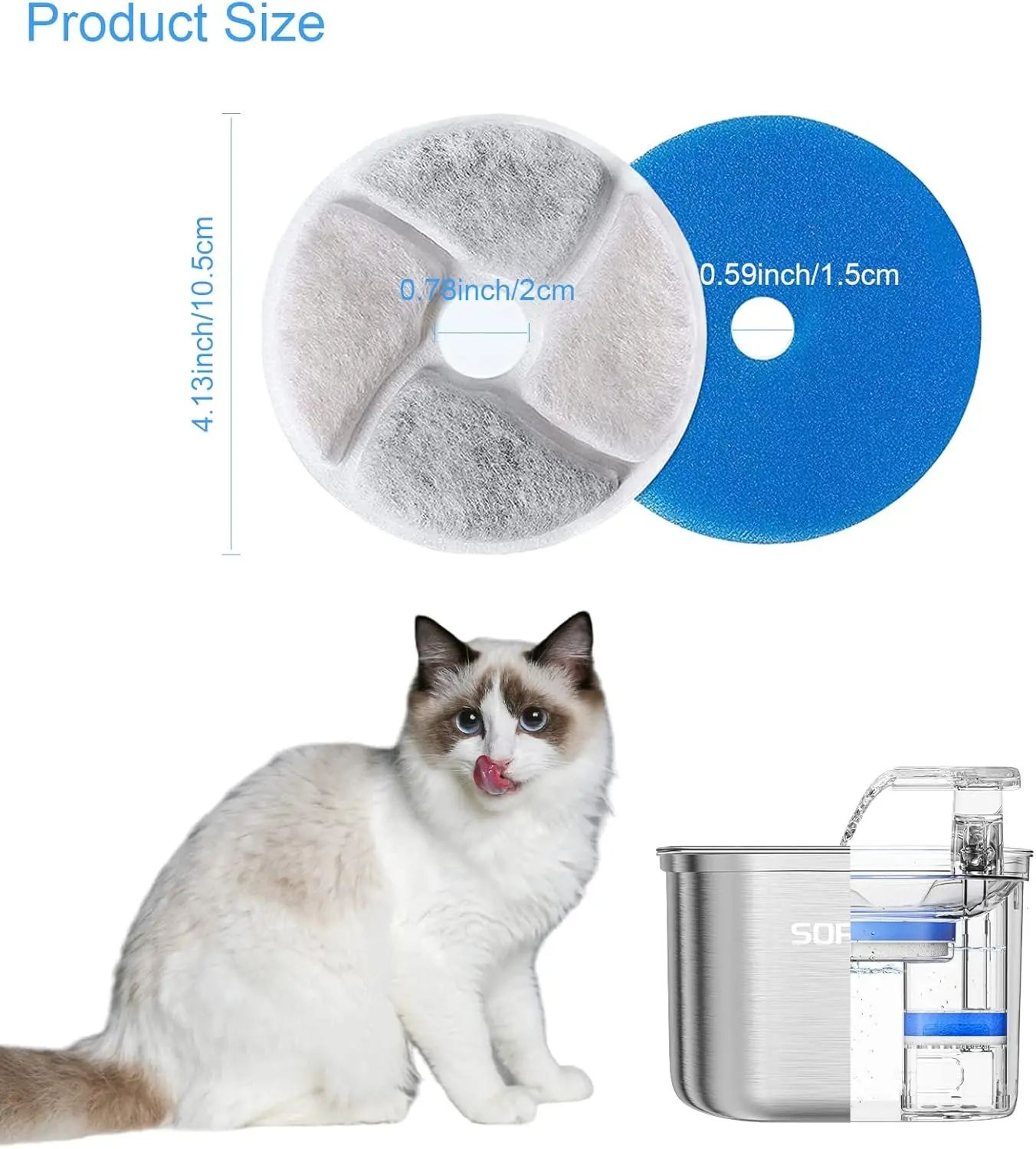 Activated Carbon Replacement Filters For Cat Water Fountain 1