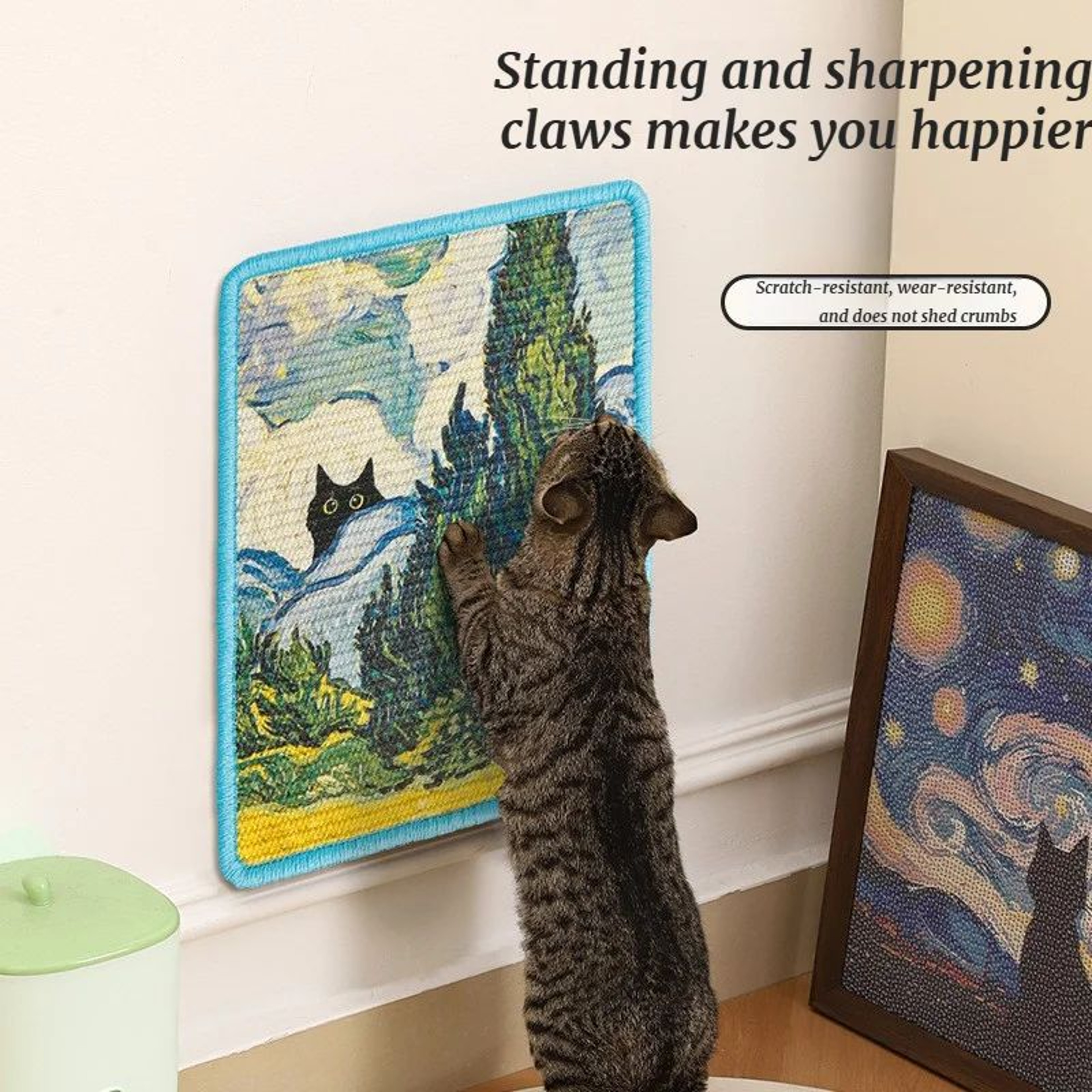 Wall Mounted Sisal Cat Scratch Mat 2