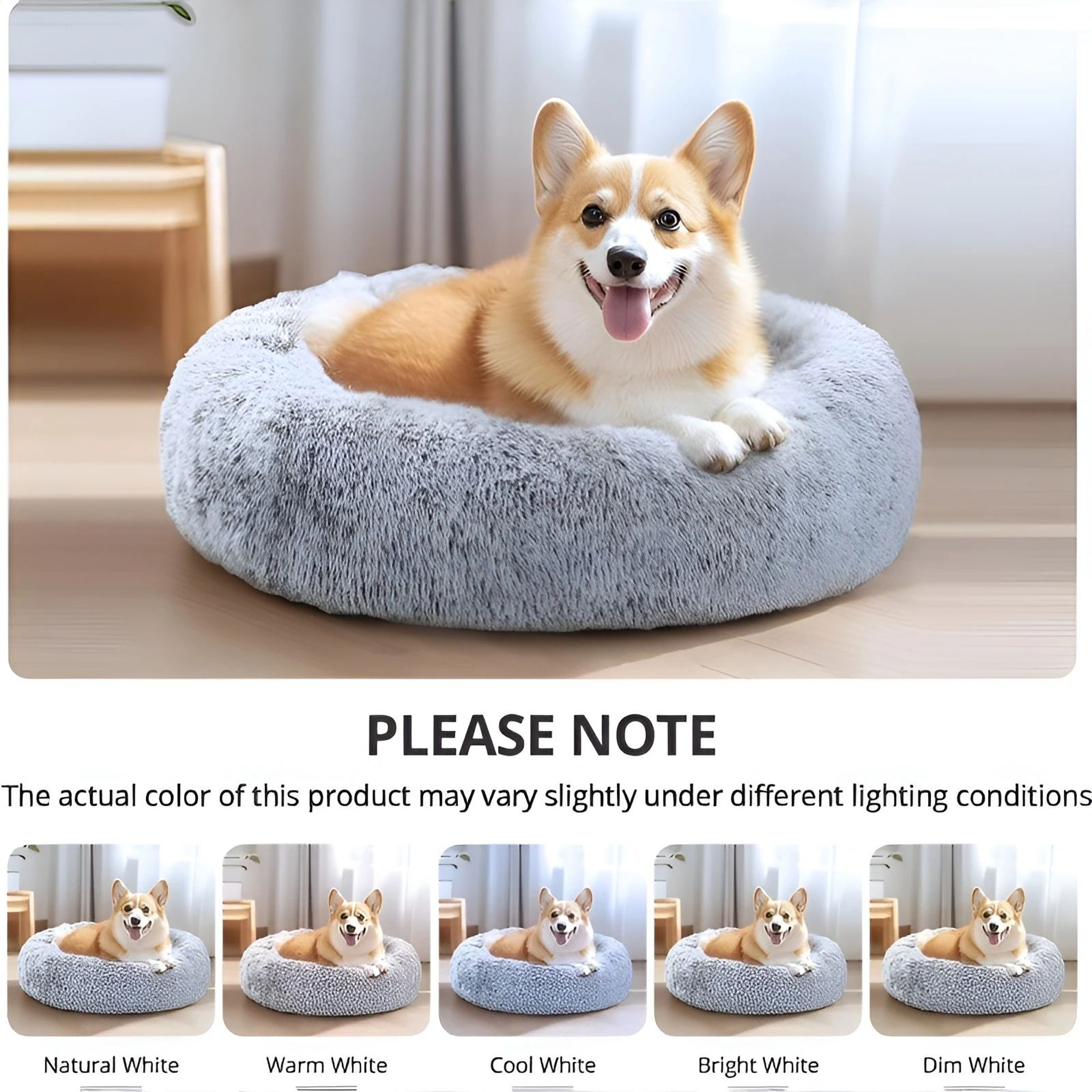 USB Heated Pet Bed Warm Round Cat And Dog Cushion 6