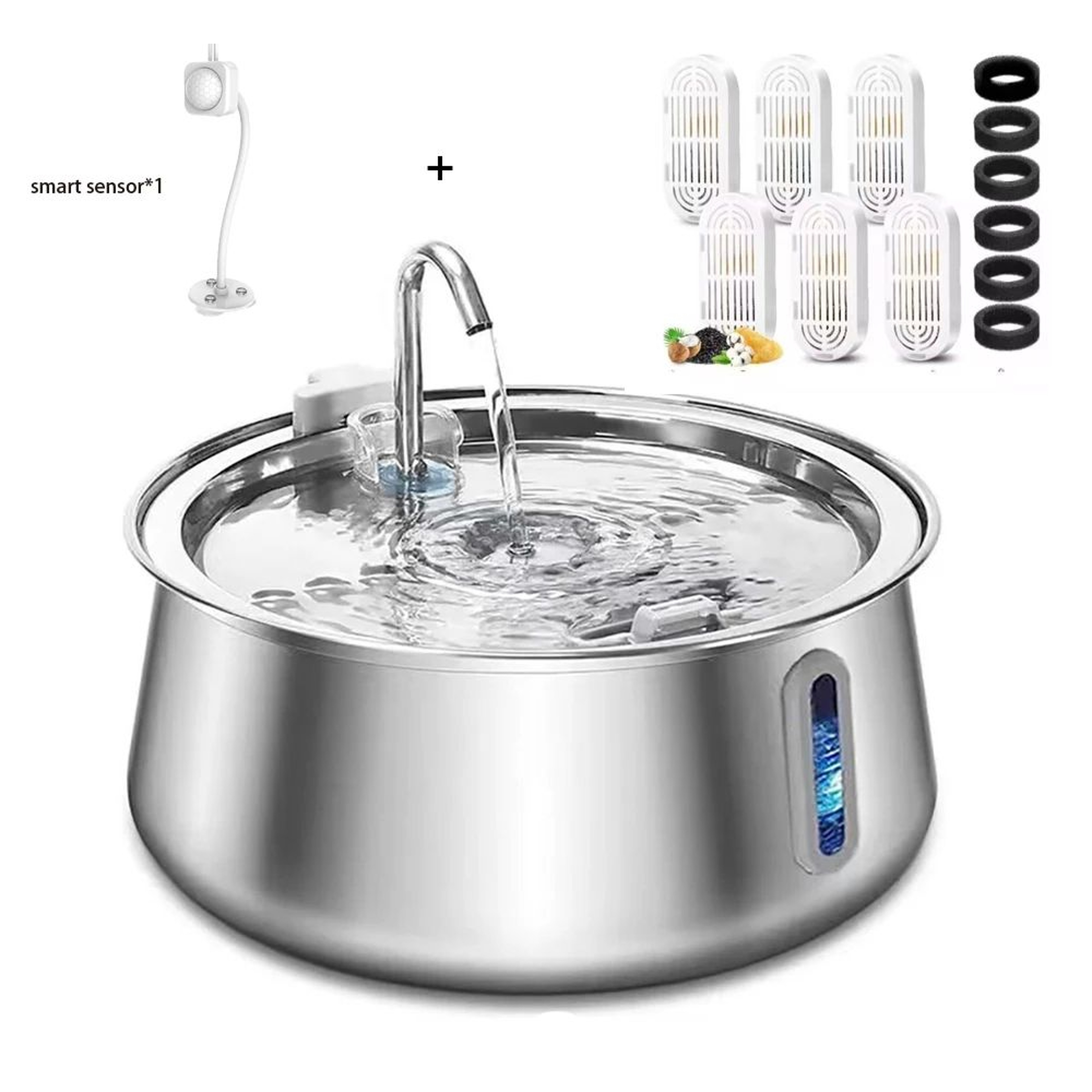 4L Stainless Steel Automatic Pet Water Fountain 10