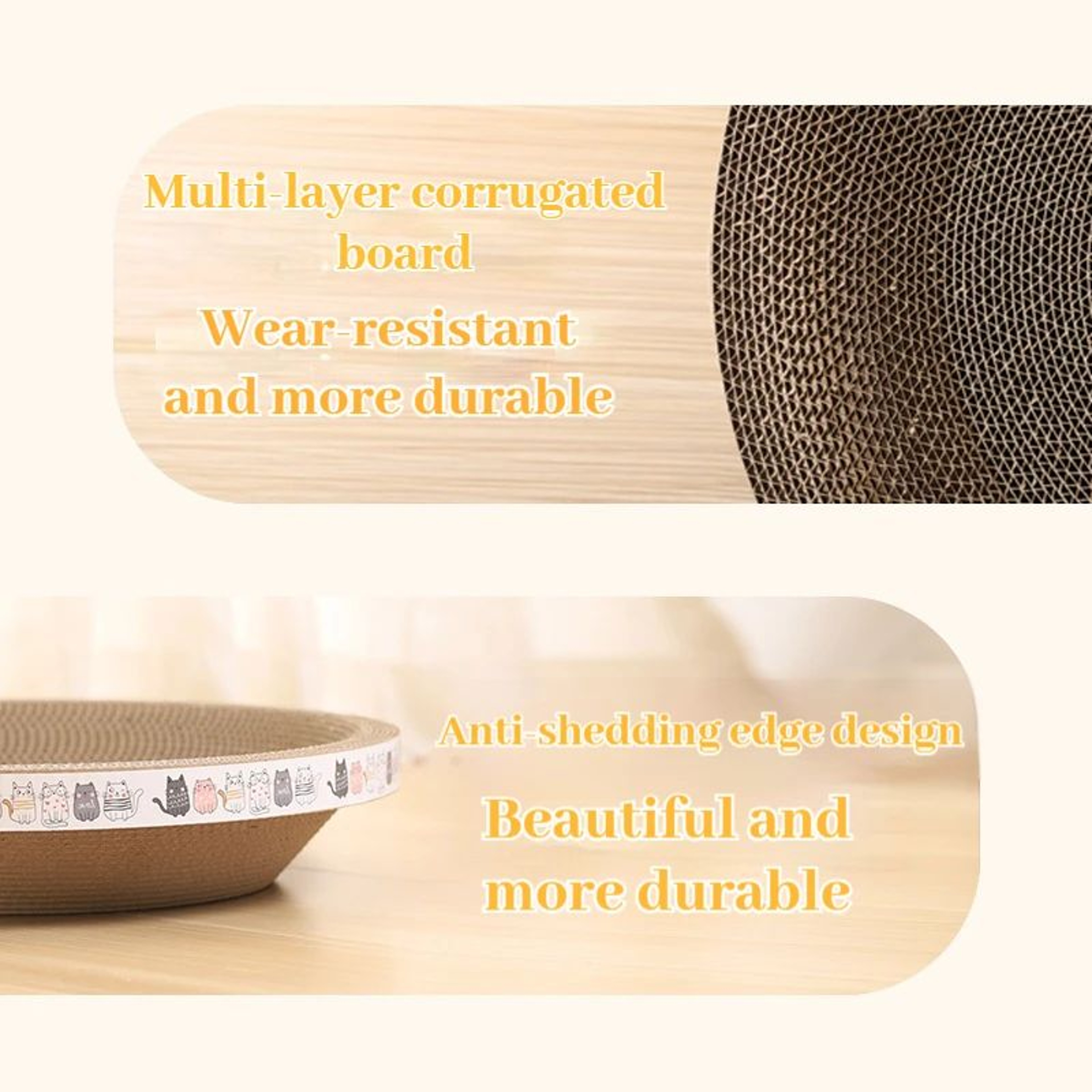 Corrugated Cat Scratching Bed With Catnip Sofa Protector 4