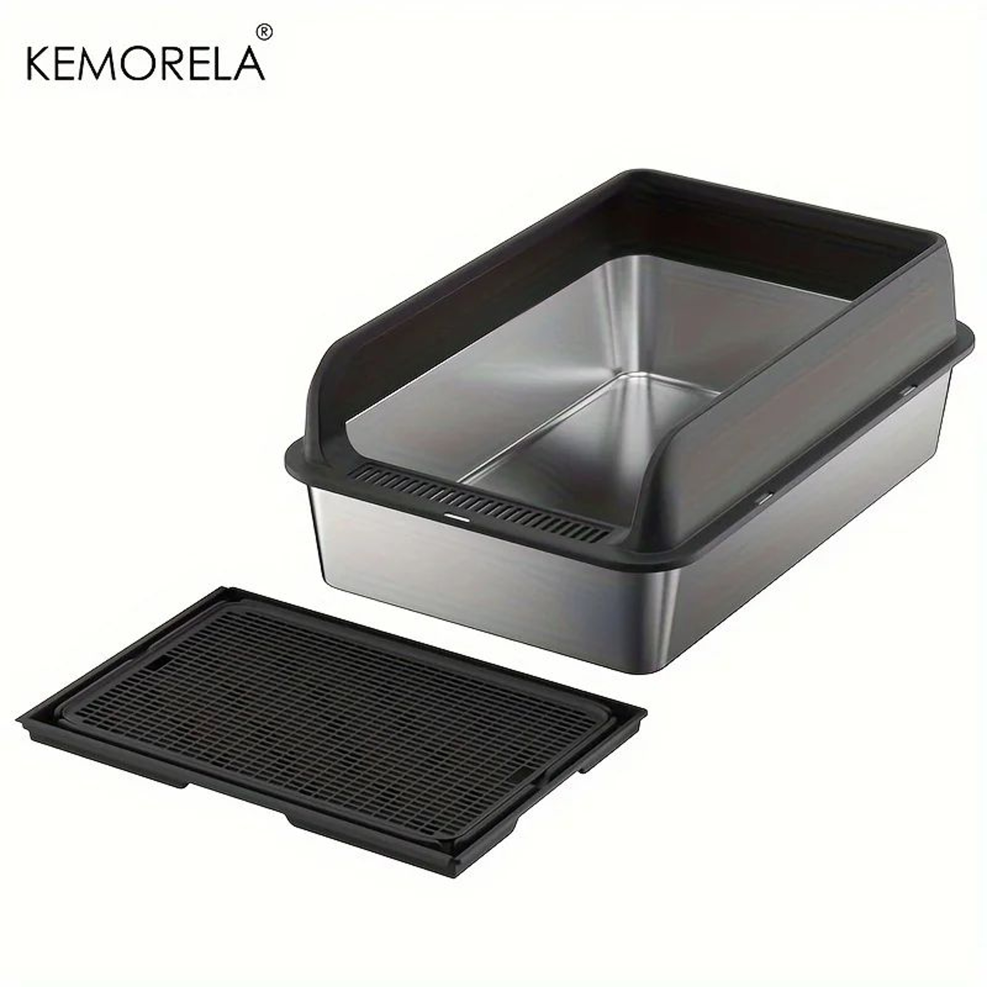 Extra Large Stainless Steel Enclosed Cat Litter Box 5