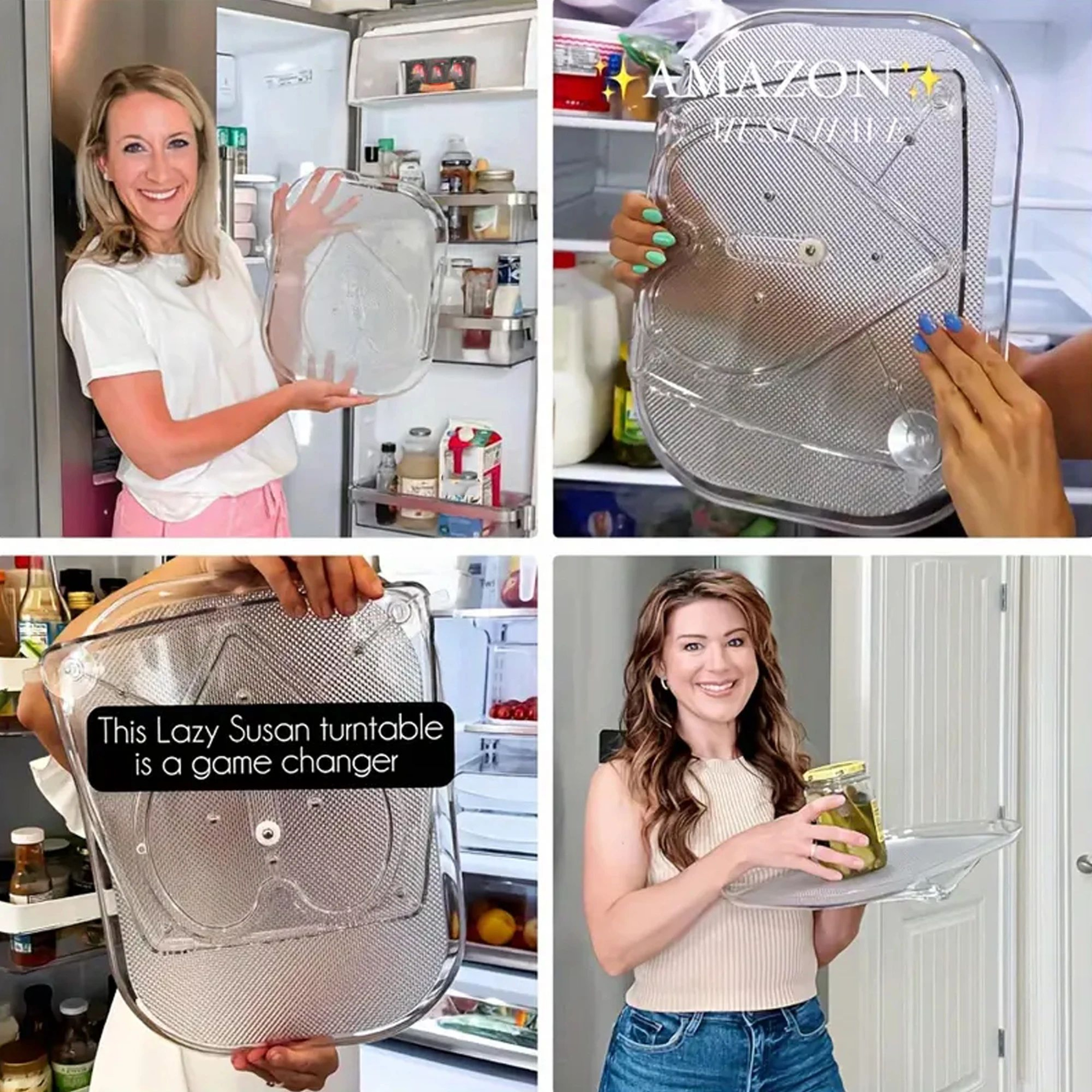 360 Degree Rotating Refrigerator Storage Tray 4