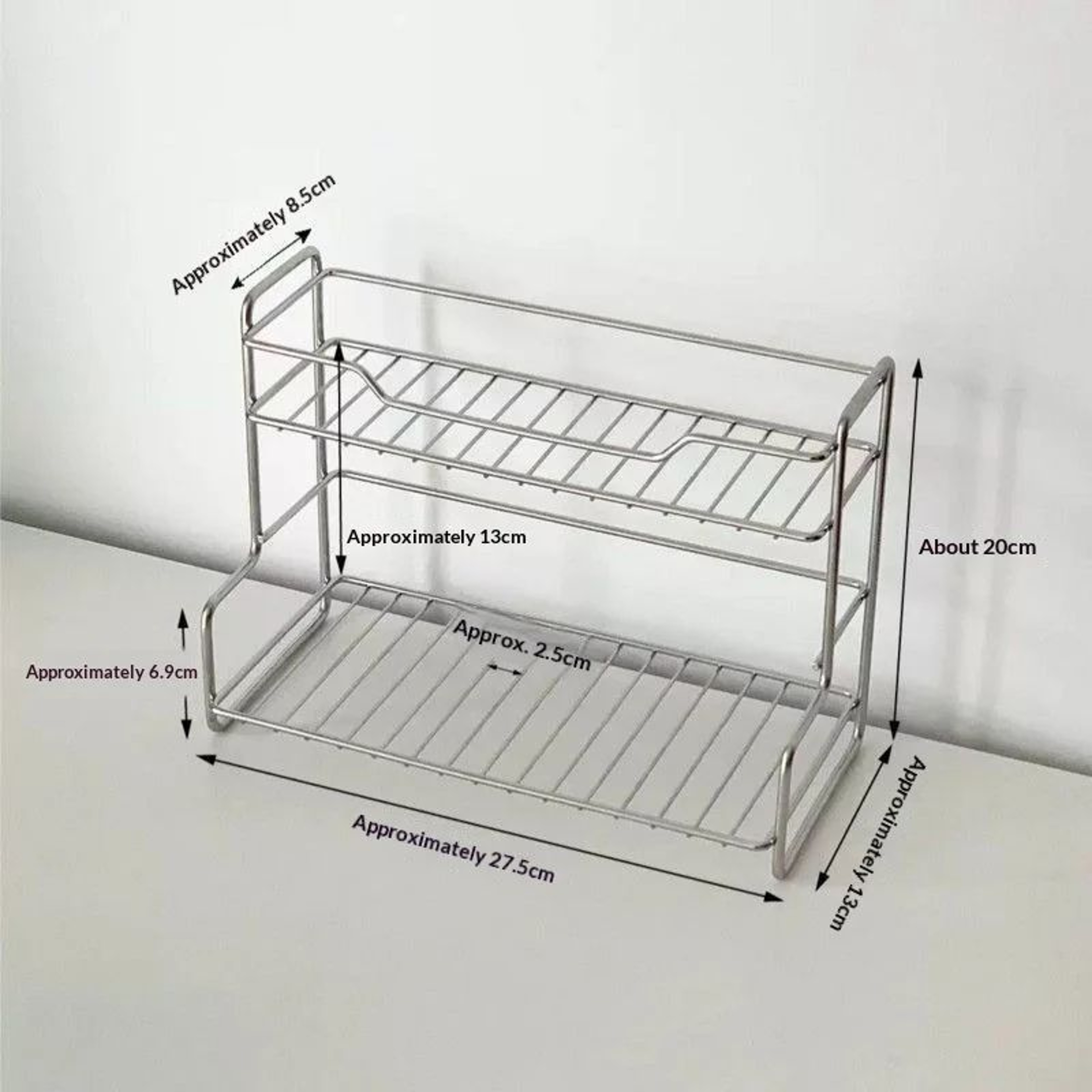 Minimalist Double Layer Bathroom Storage Rack 5