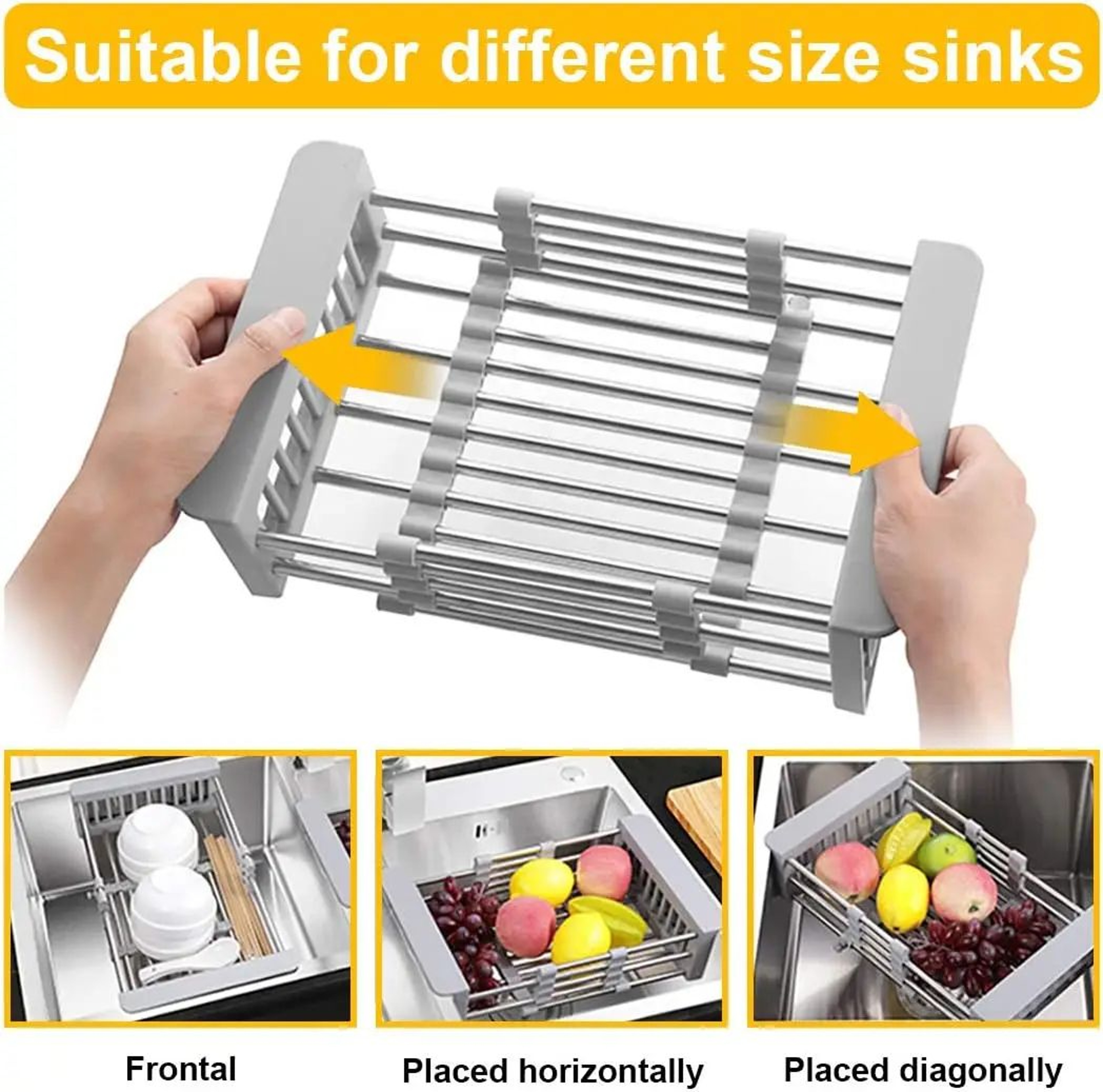 Expandable Dish Drying Rack With Adjustable Arms 3