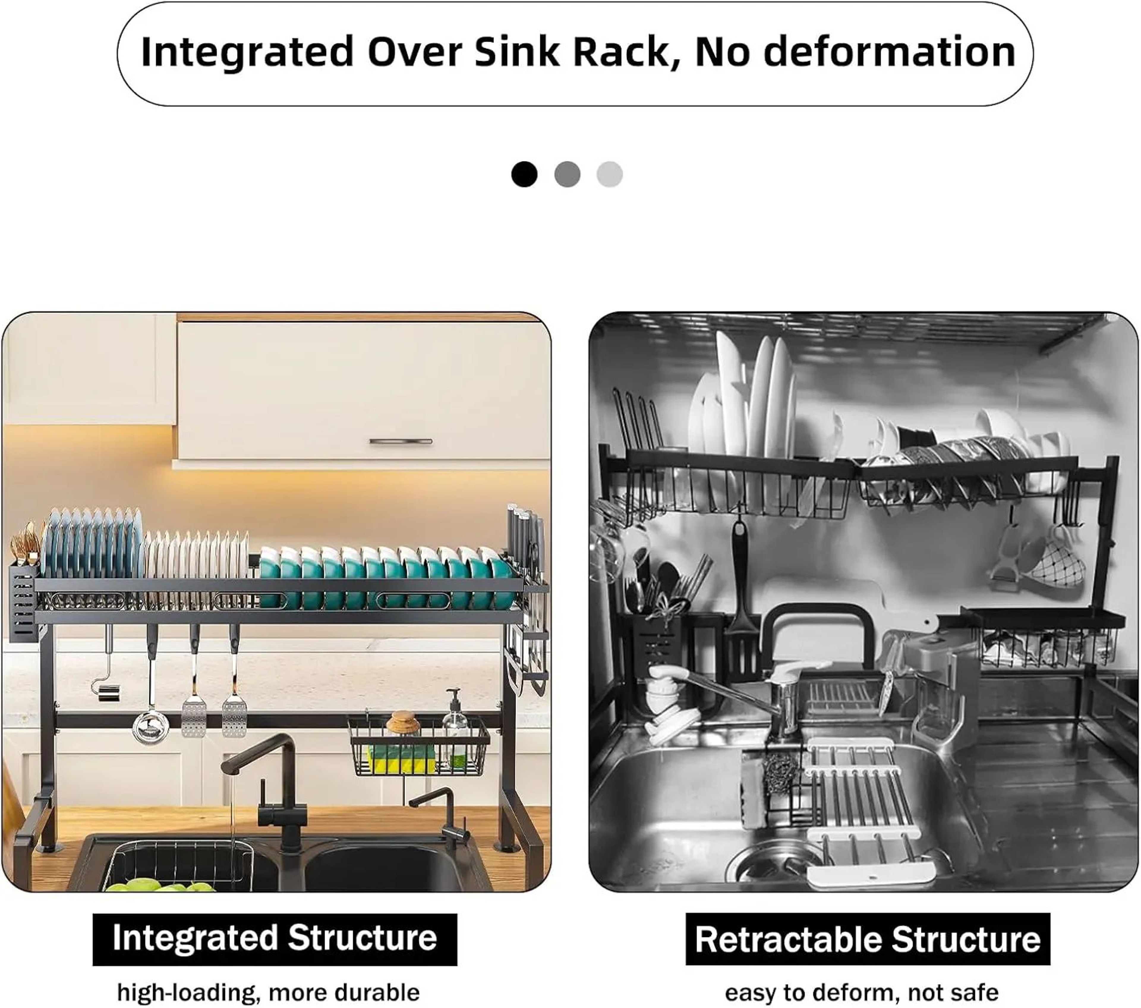 Over The Sink Dish Drying Rack With Storage Organizer 5