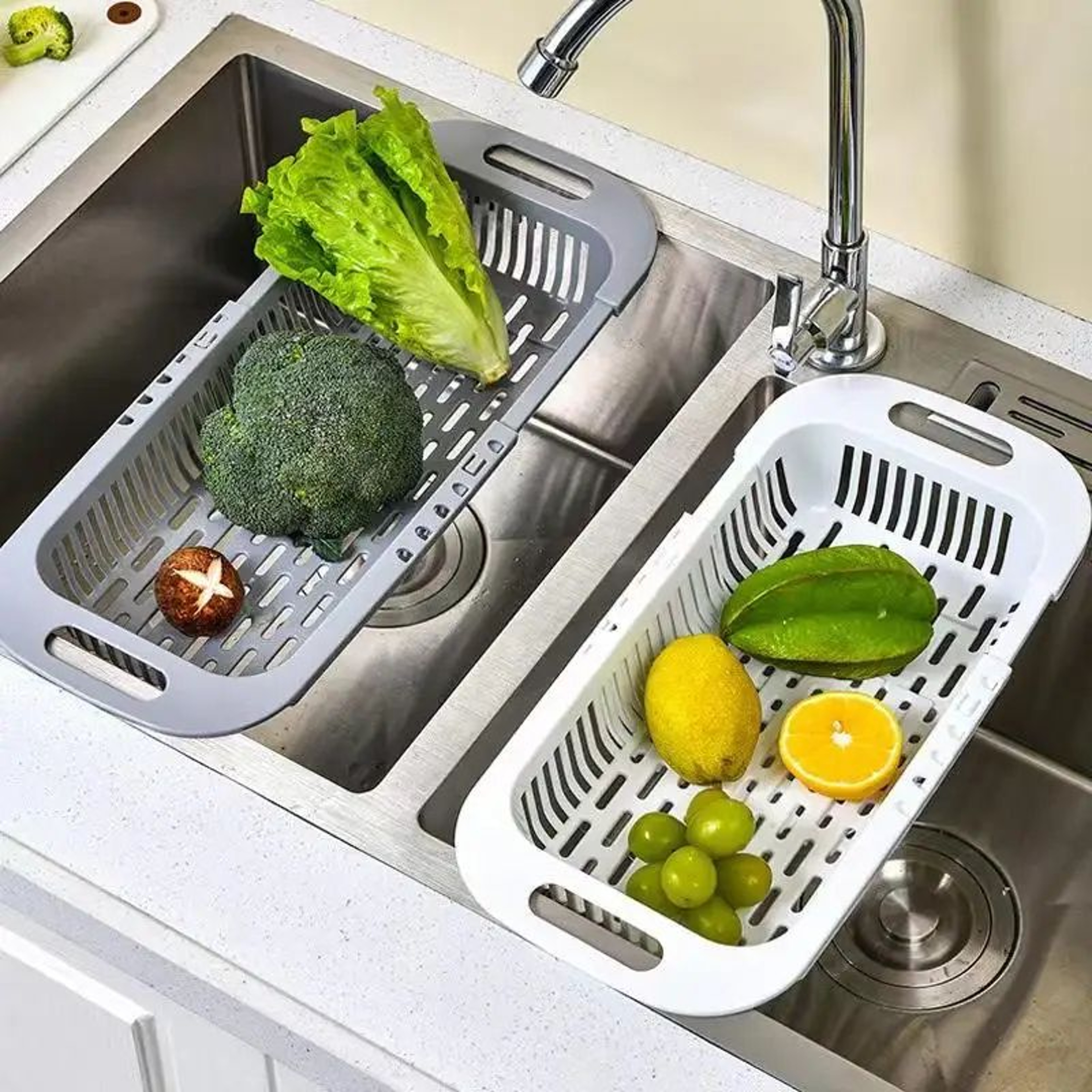 Retractable Sink Drain Rack For Kitchen Storage And Drying 0