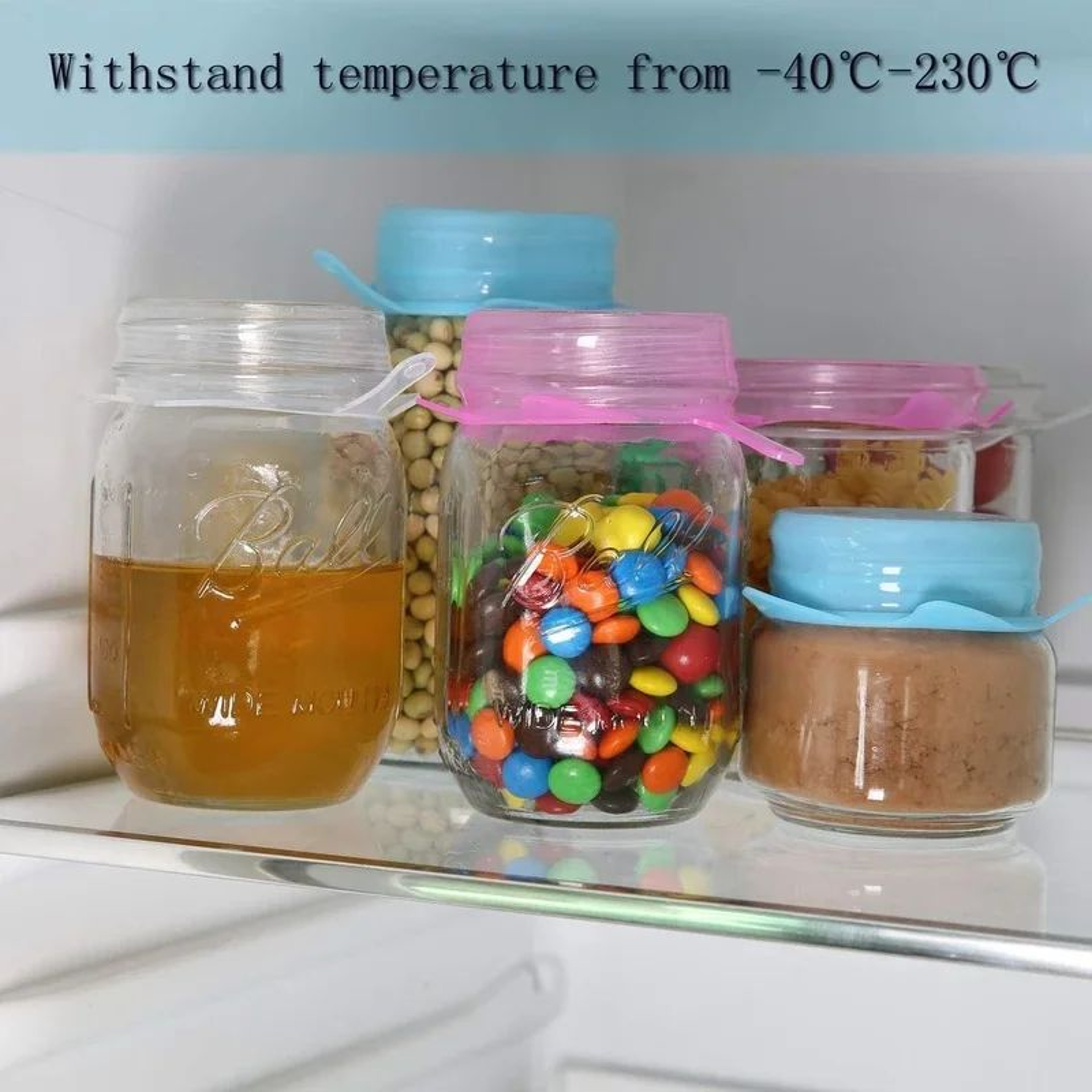 Reusable Silicone Stretch Lids Set For Cups Cans And Mason Jars 4