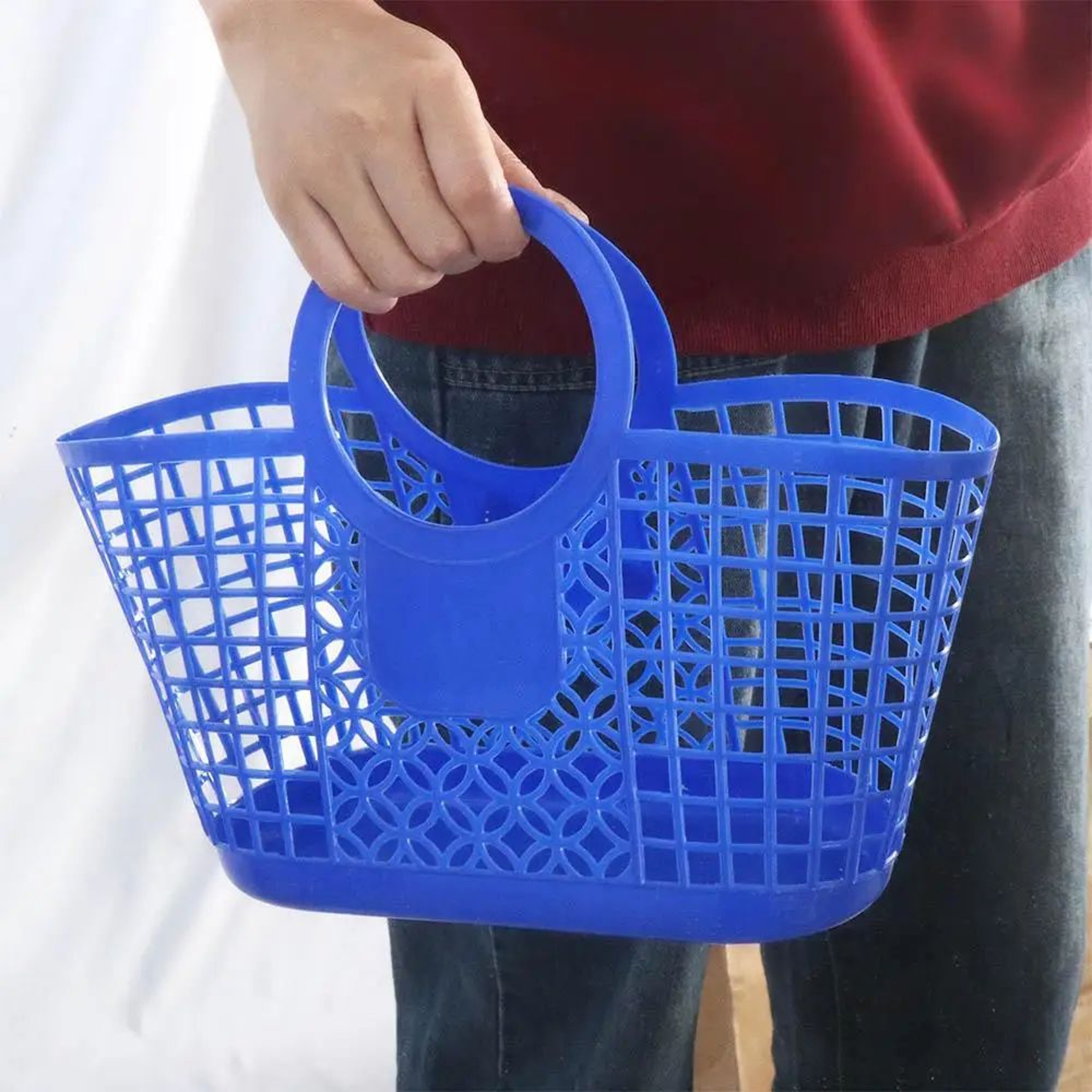 Portable Hollow Plastic Storage Basket For Kitchen And Home Organization 6