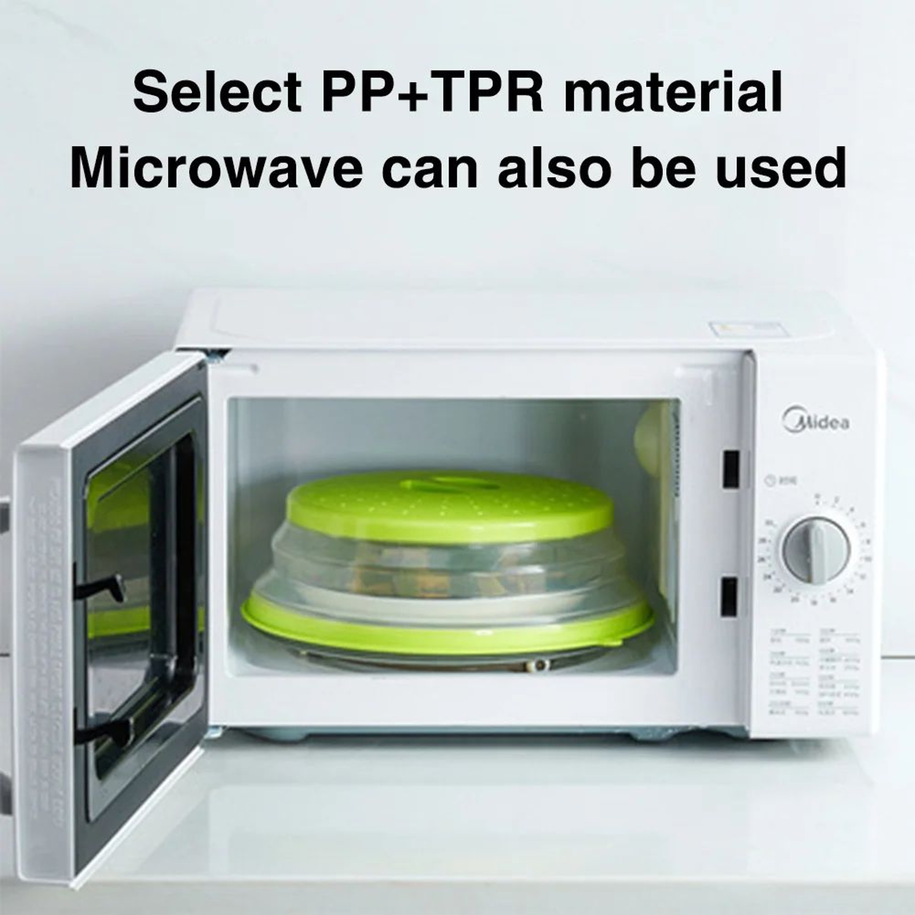 Foldable Silicone Microwave Splatter Cover With Storage Hook 4