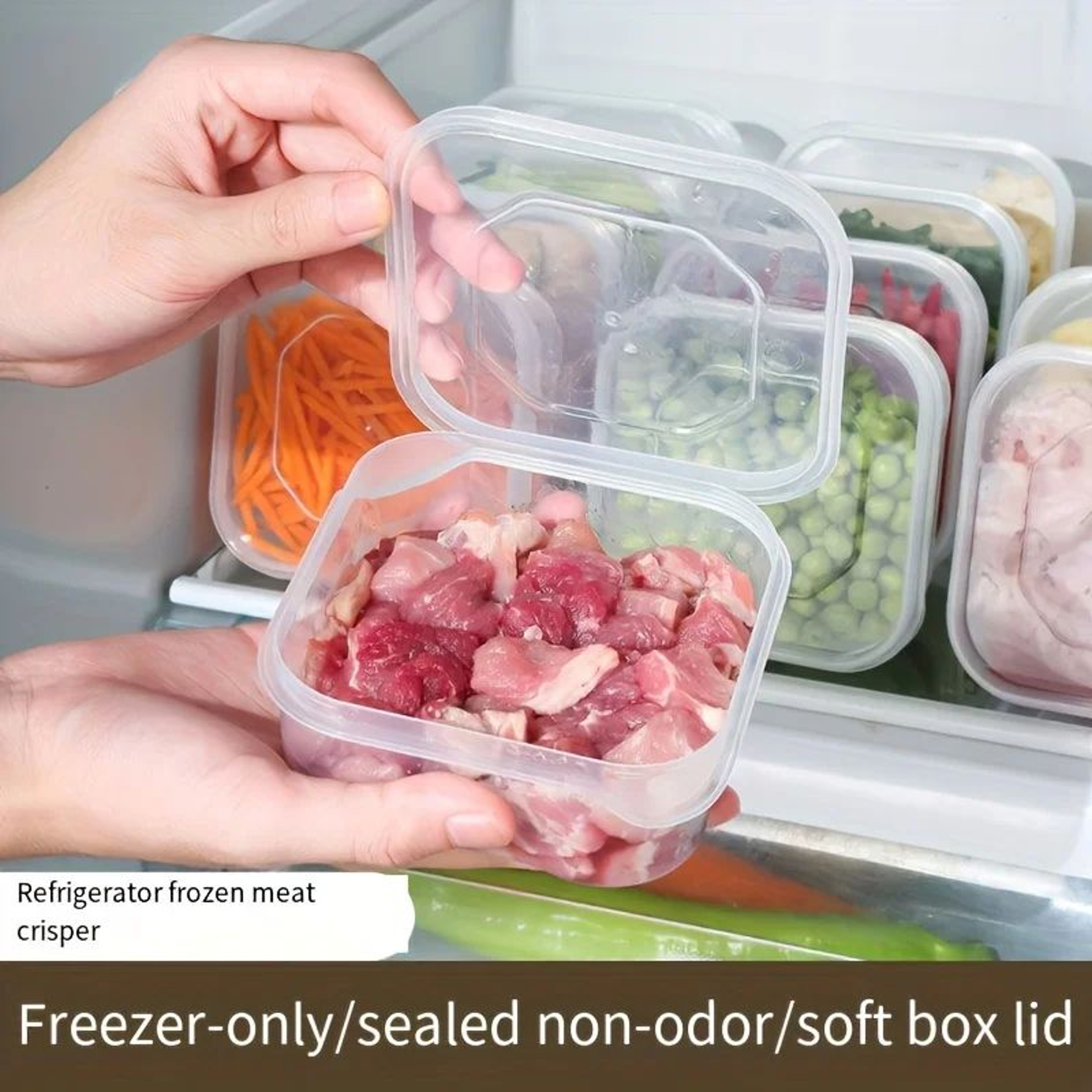 Stackable Freezer Food Storage Container For Meat And Vegetables 2