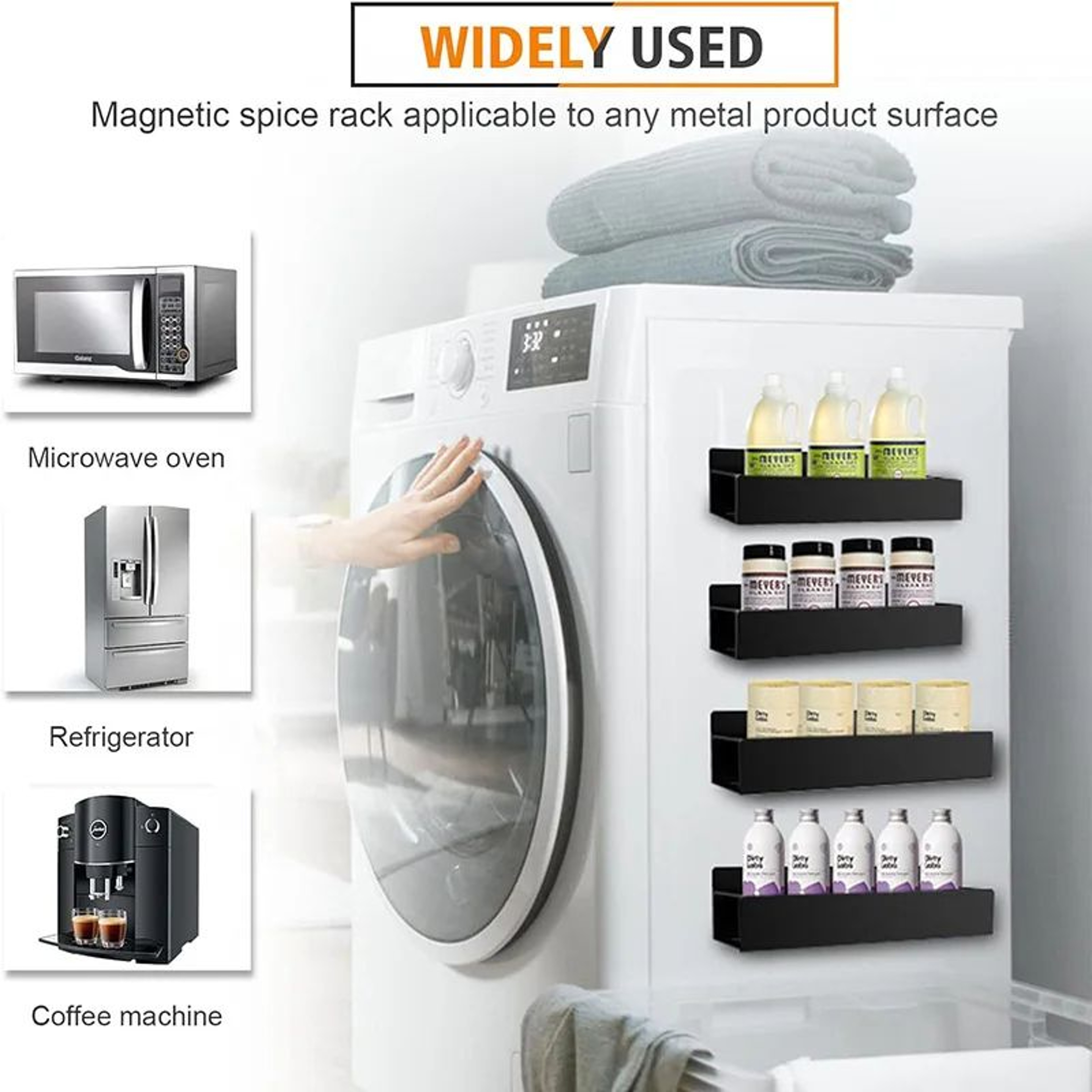 Magnetic Spice Storage Rack For Refrigerator And Oven Organization 5