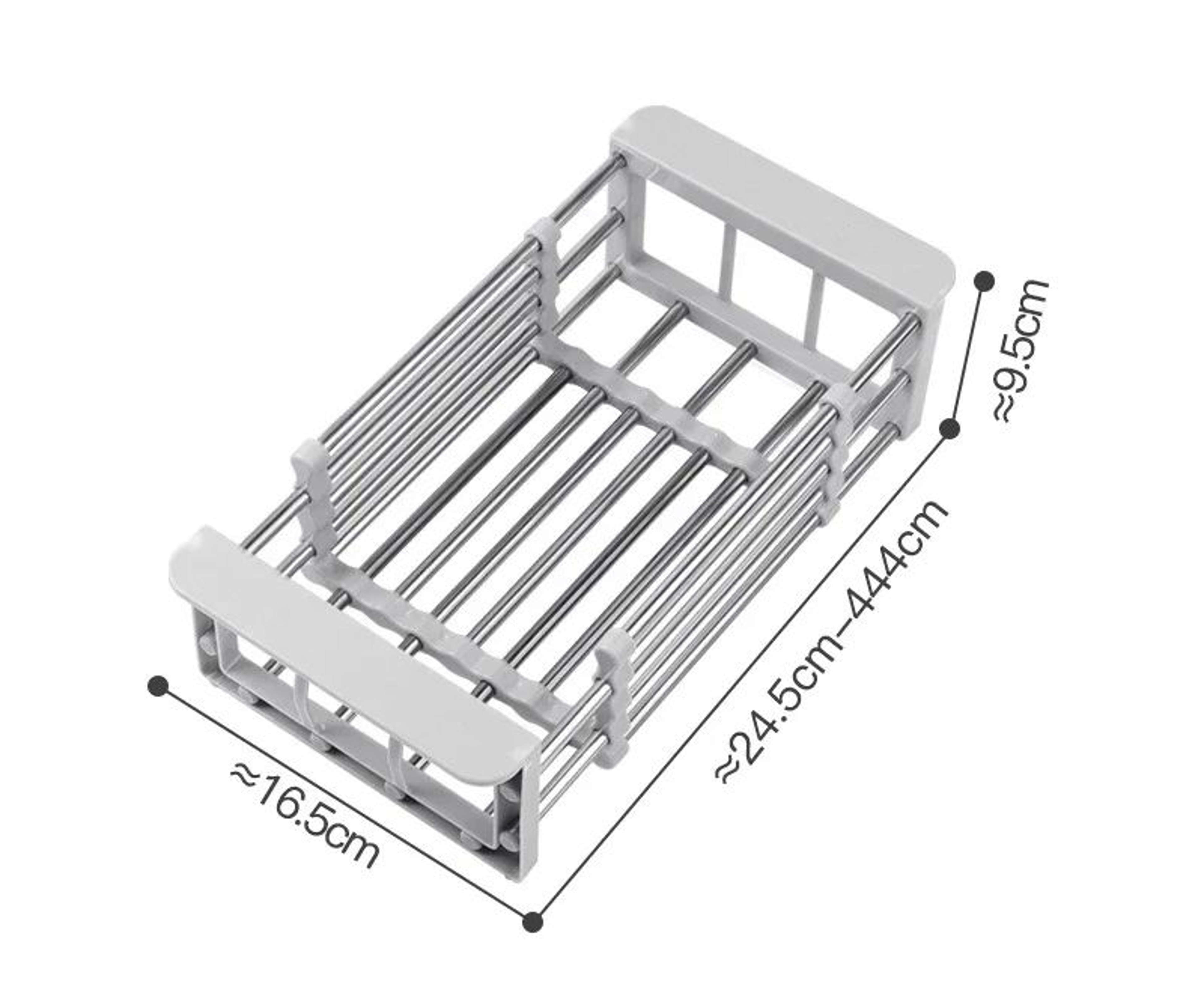 Stainless Steel Retractable Sink Drain Basket Organizer 6