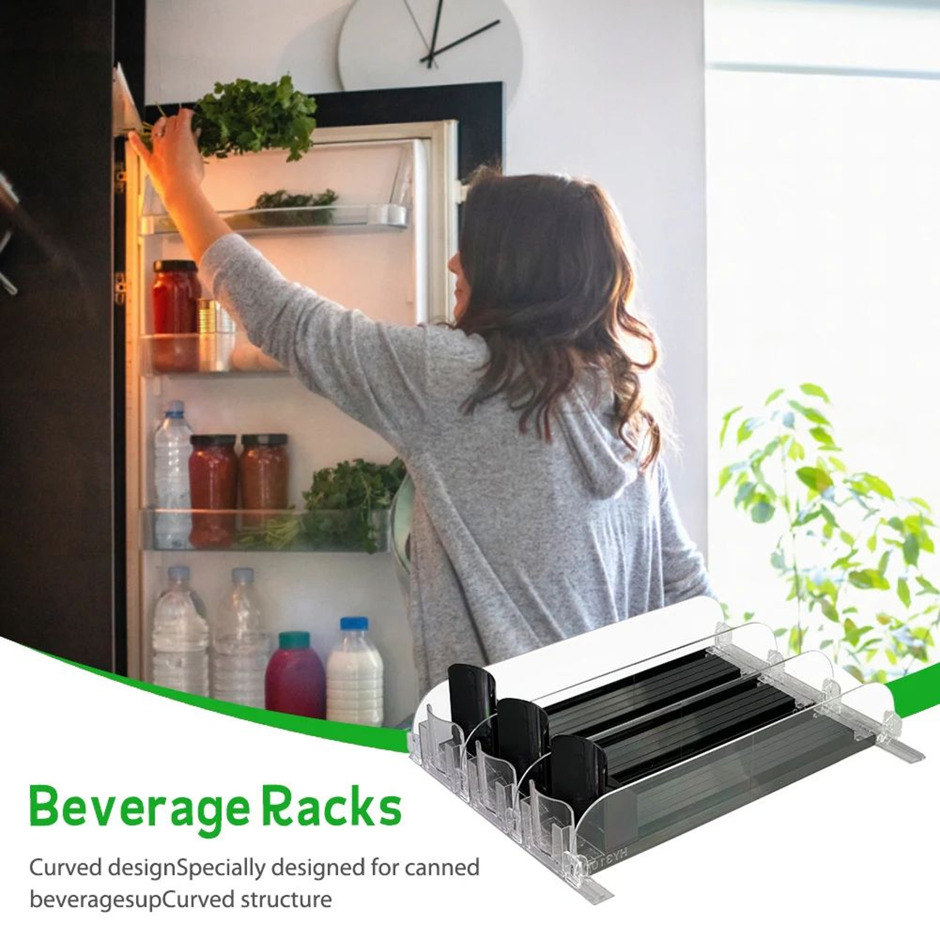 Adjustable Beverage Can Organizer Dispenser Rack 2