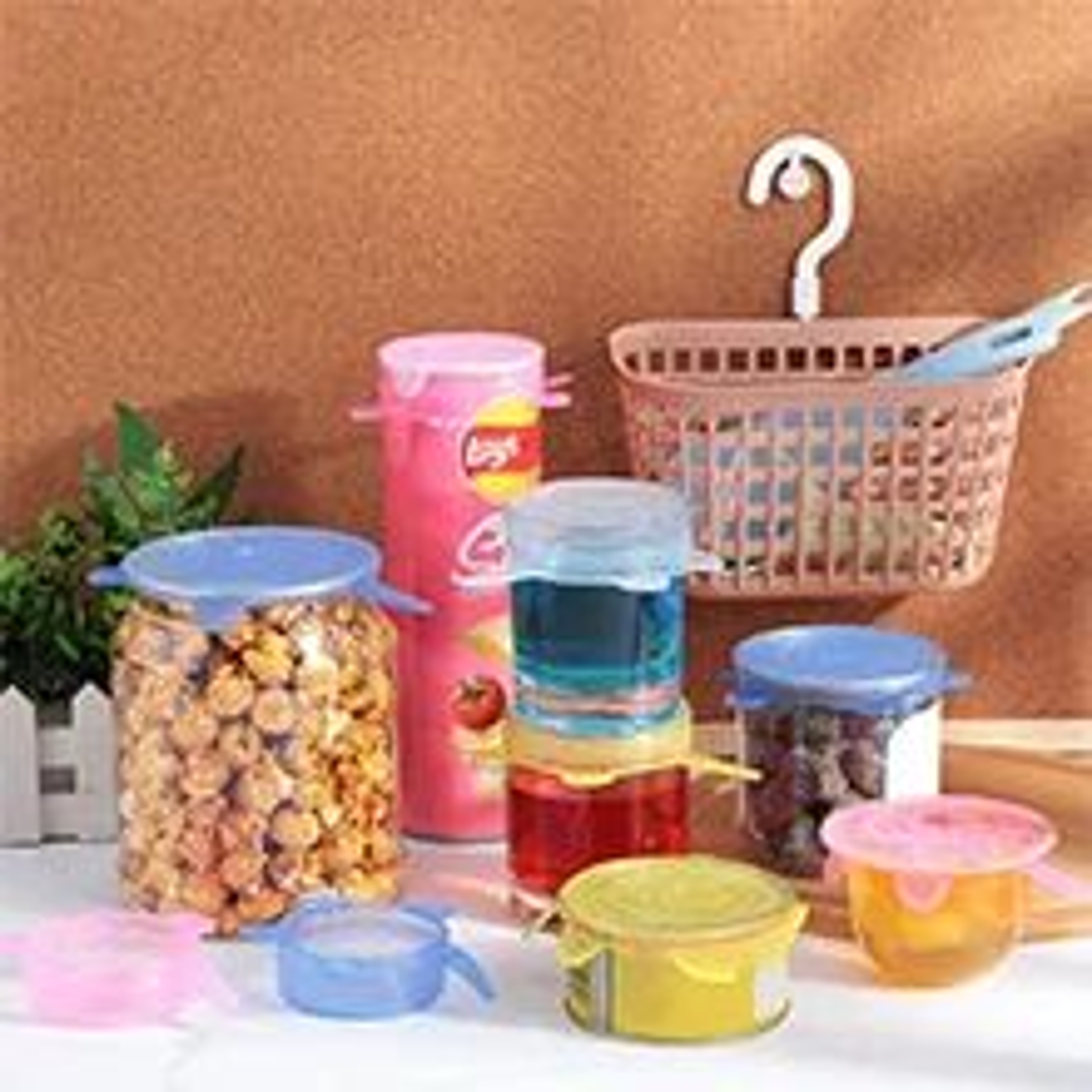 Reusable Silicone Stretch Lid Covers Set 10