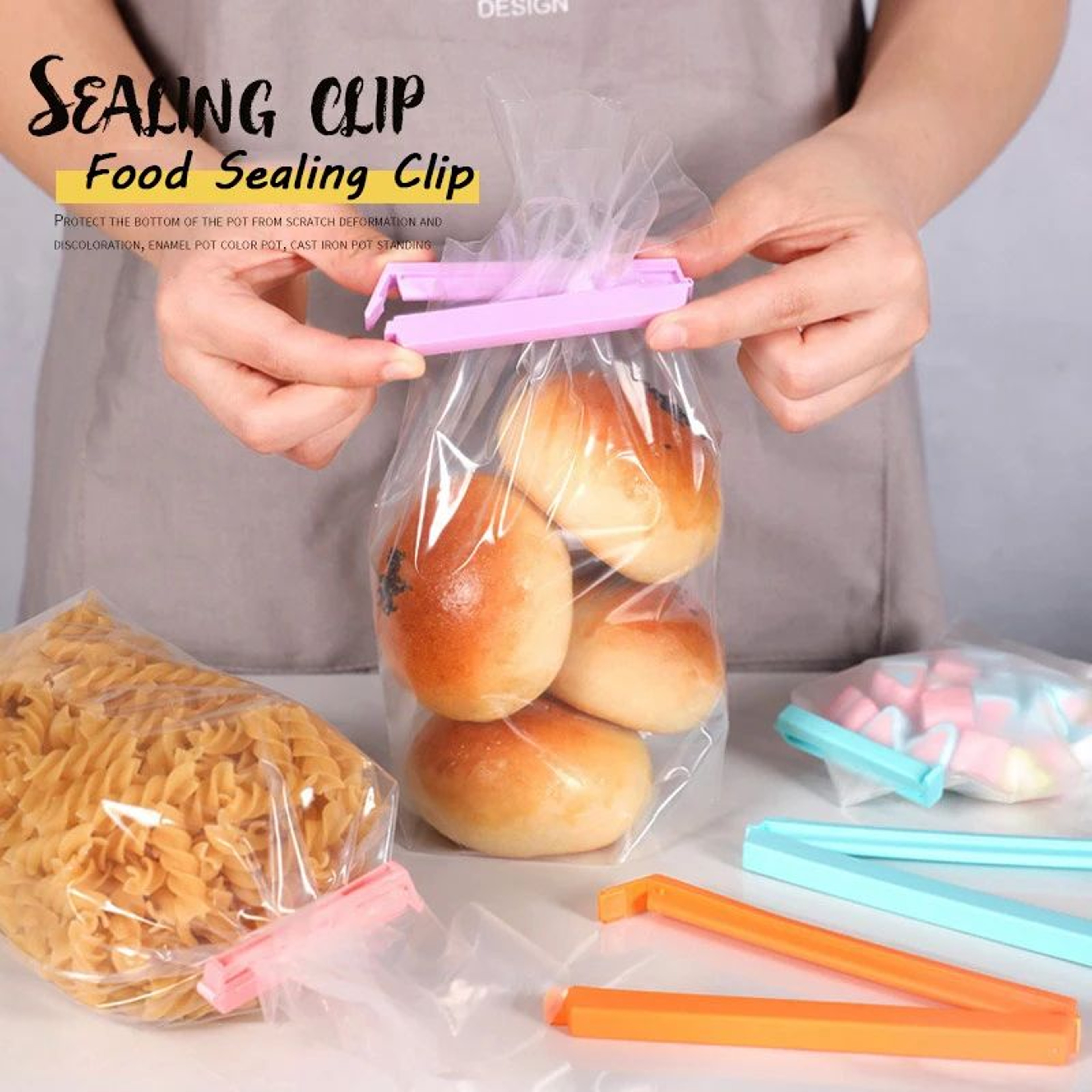 Portable Food Storage Bag Sealing Clips Set 1