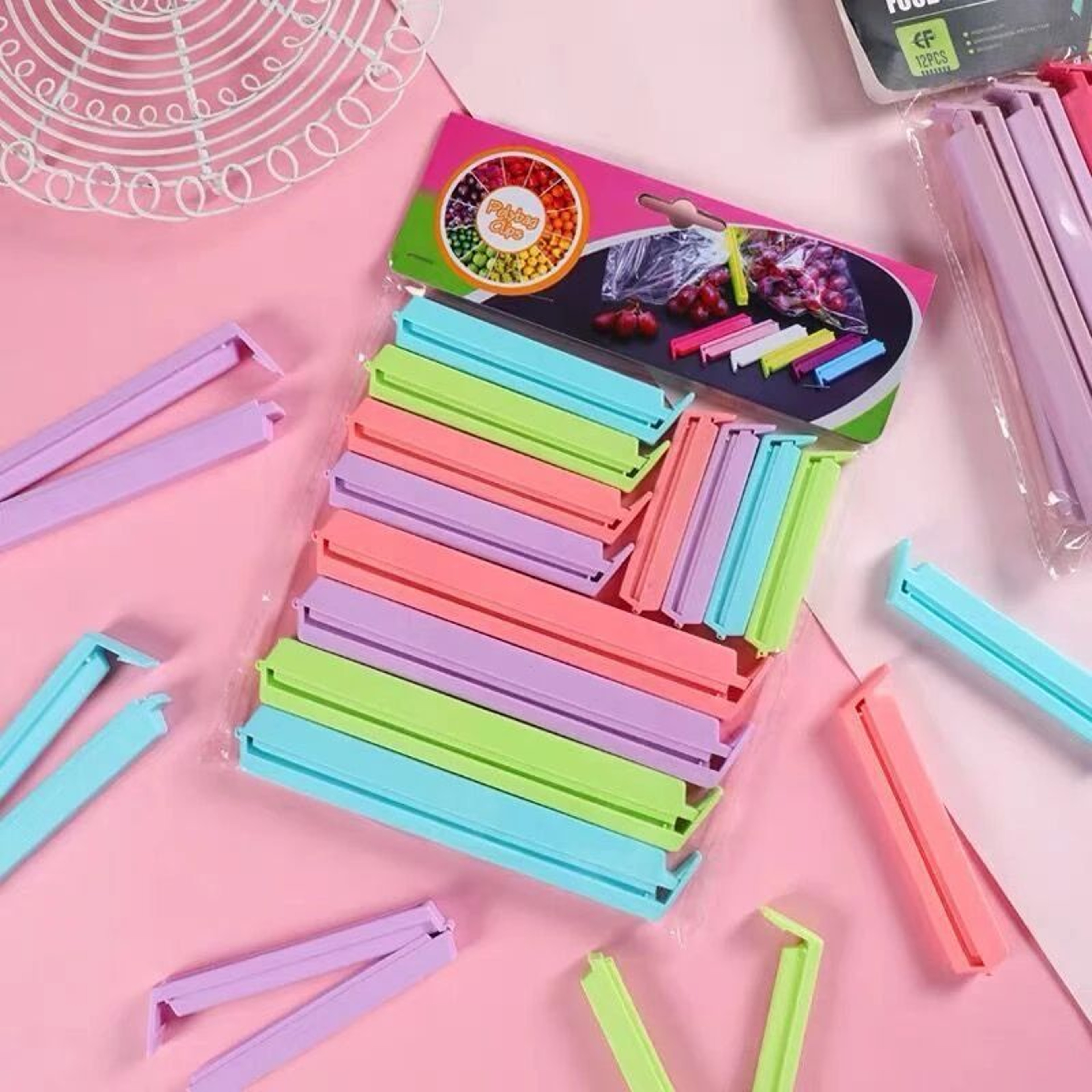 Portable Food Storage Bag Sealing Clips Set 3