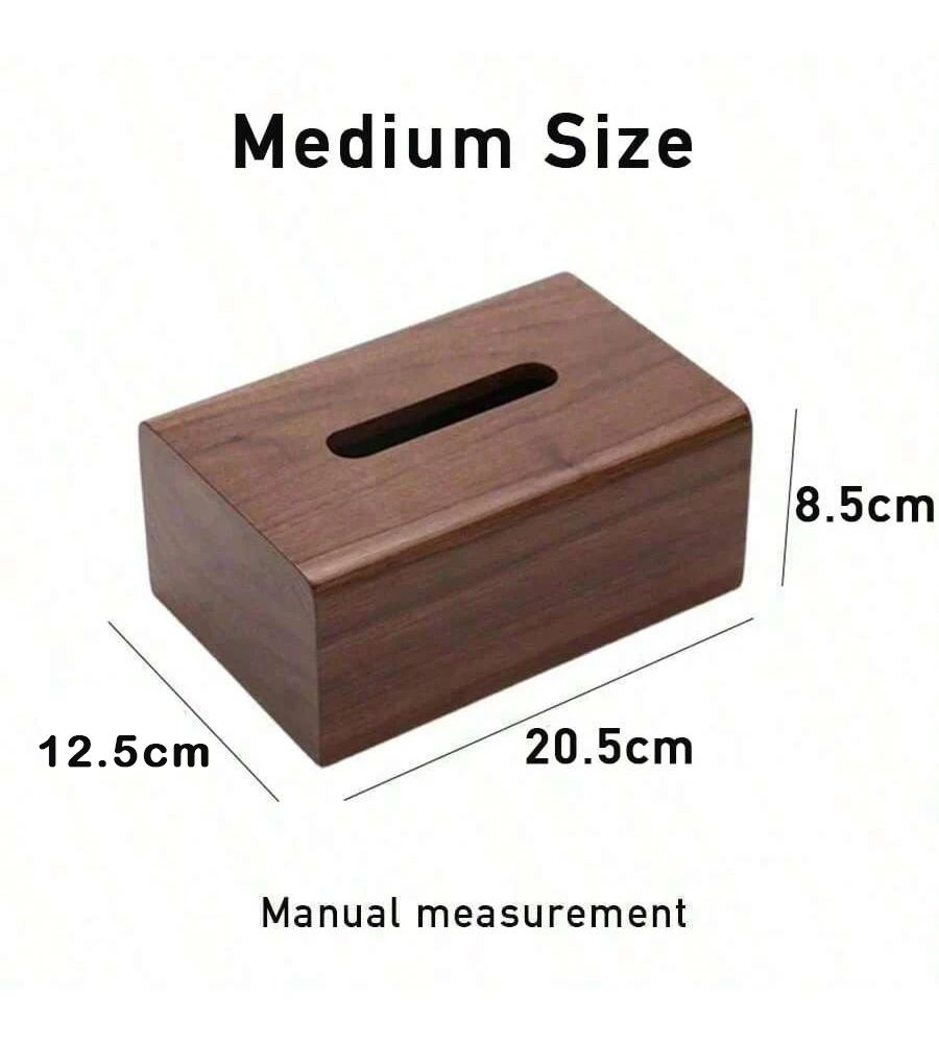Walnut Solid Wood Tissue Box Storage Holder 7
