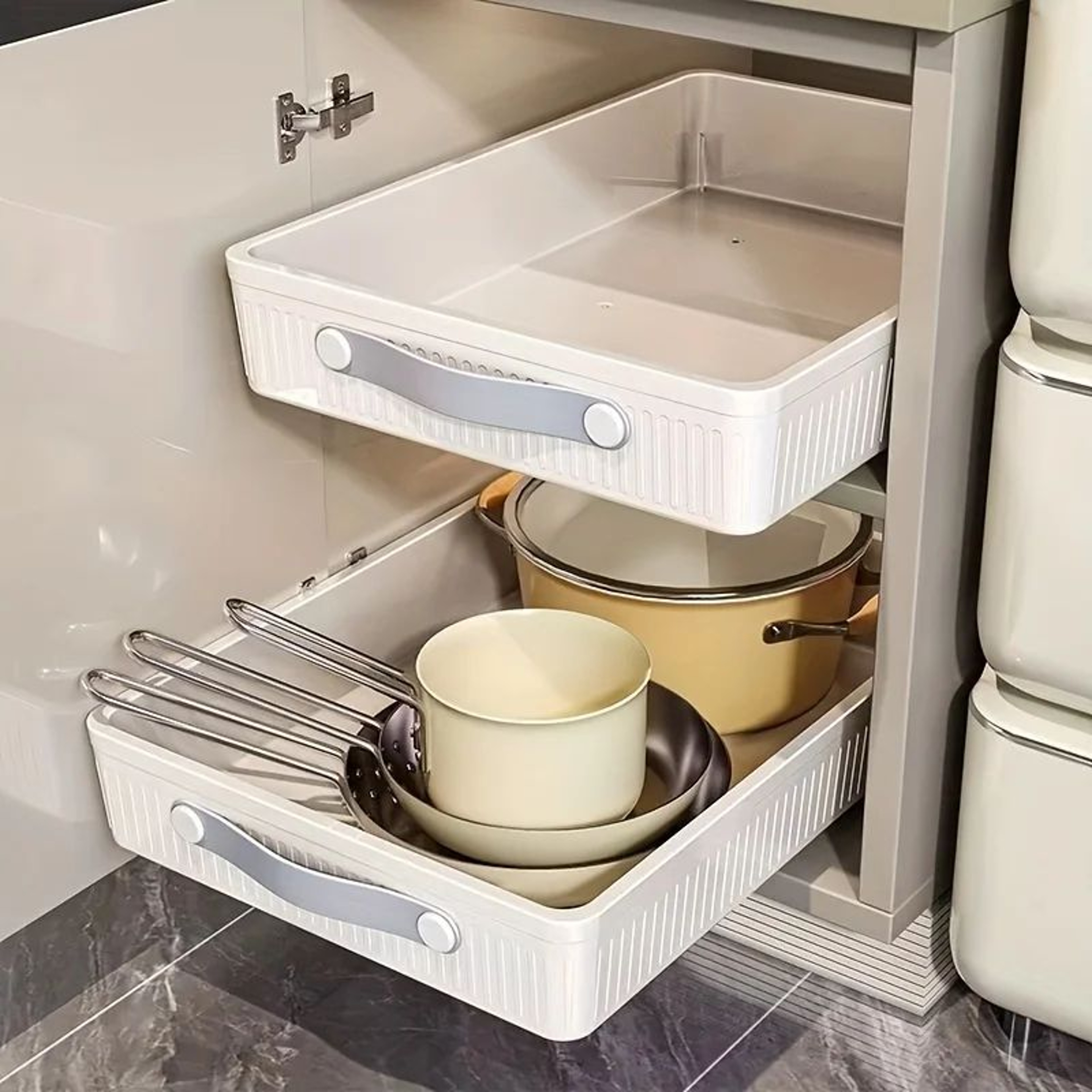 Pull Out Cabinet Storage Organizer Tray 3