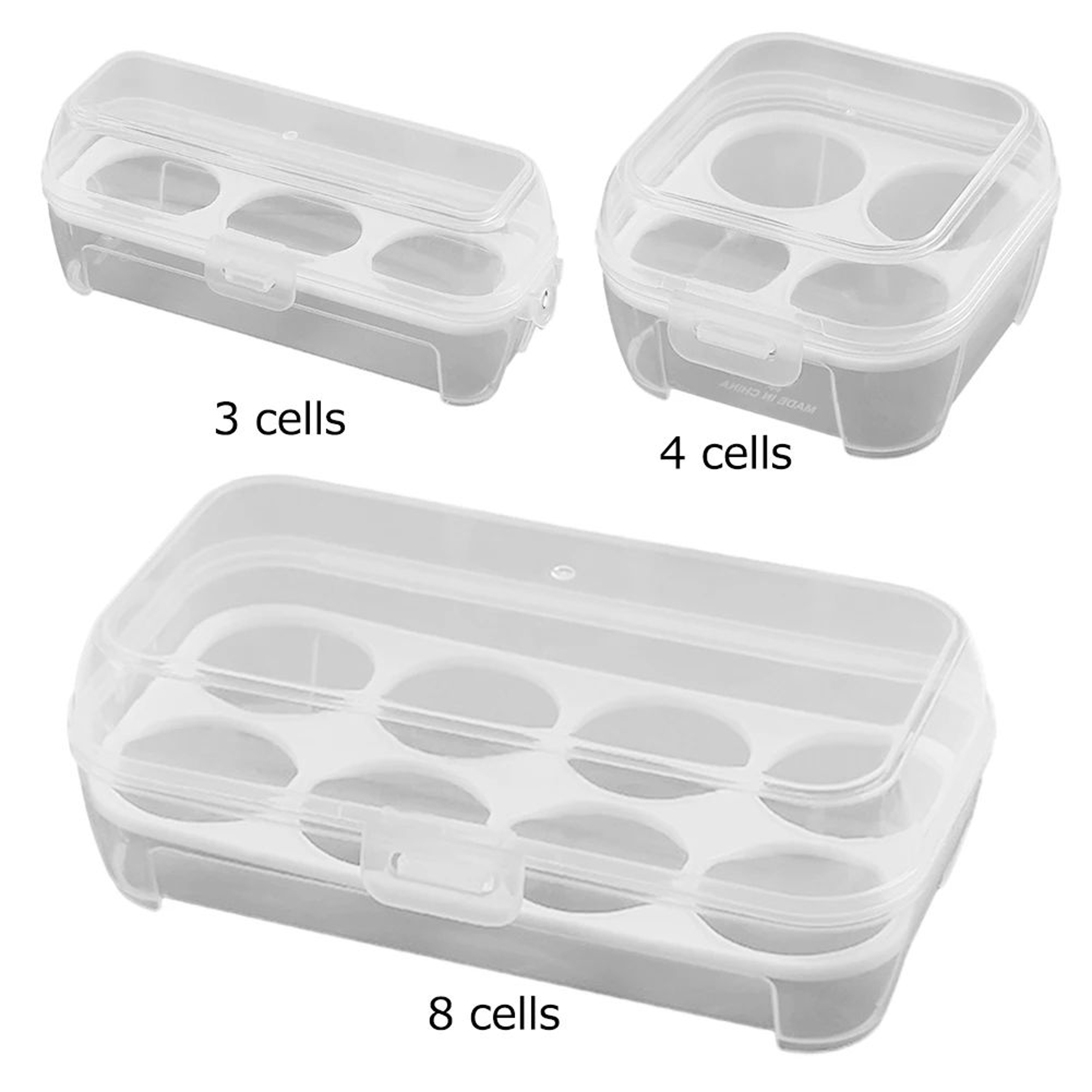 Transparent Egg Storage Box With Lid 0