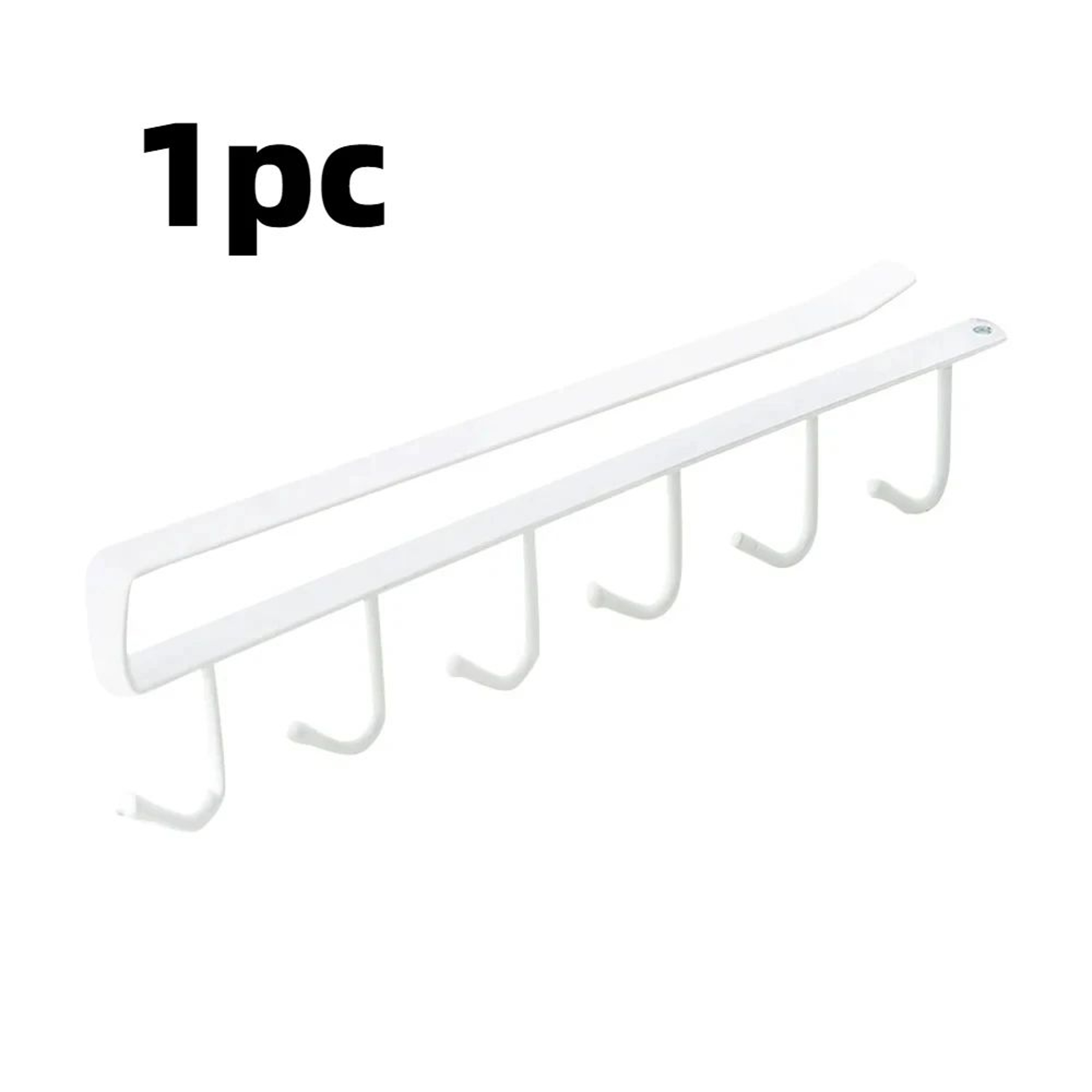 6 Hook Under Cabinet Coffee Mug Holder Rack 6