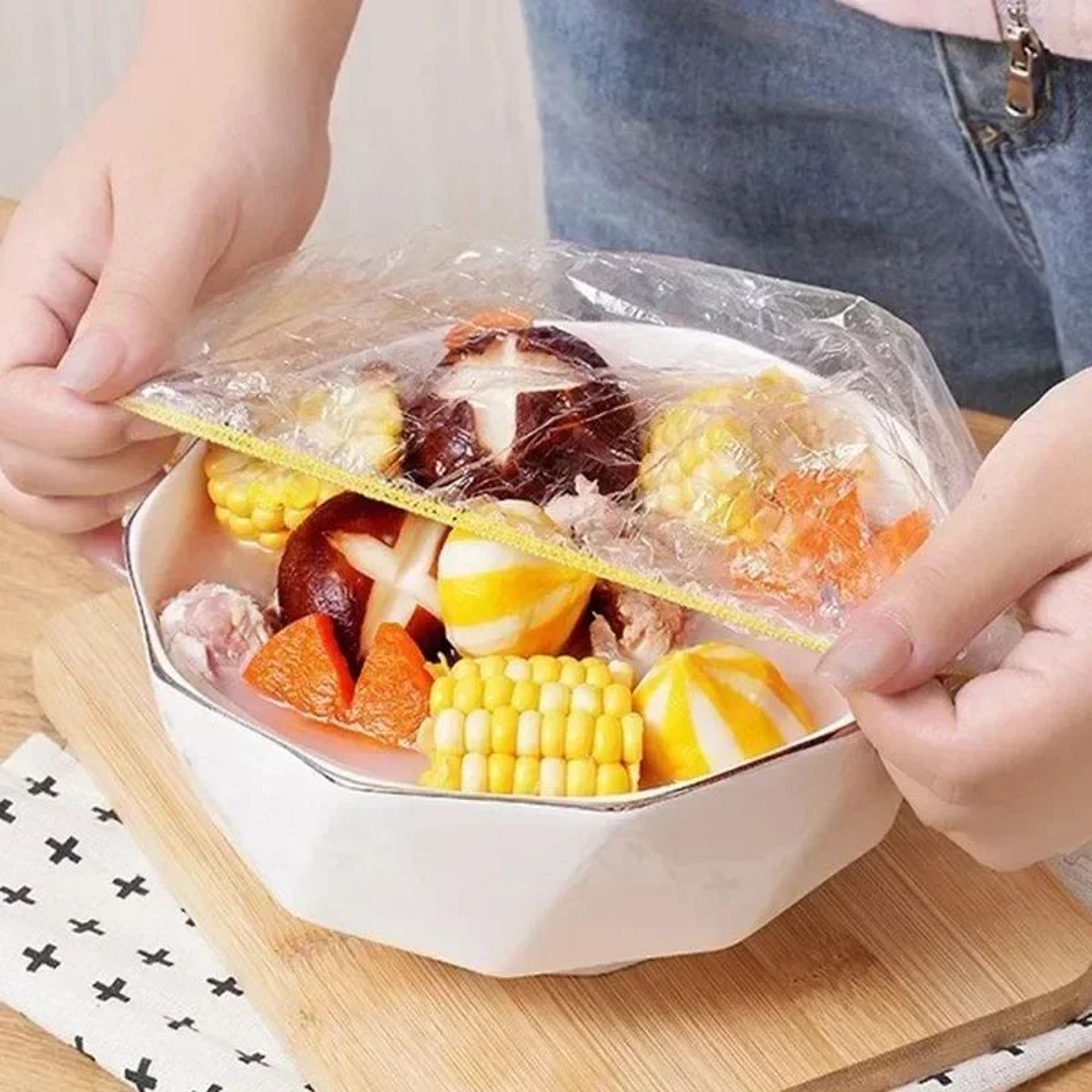 Disposable Elastic Food Covers For Bowls And Plates 6