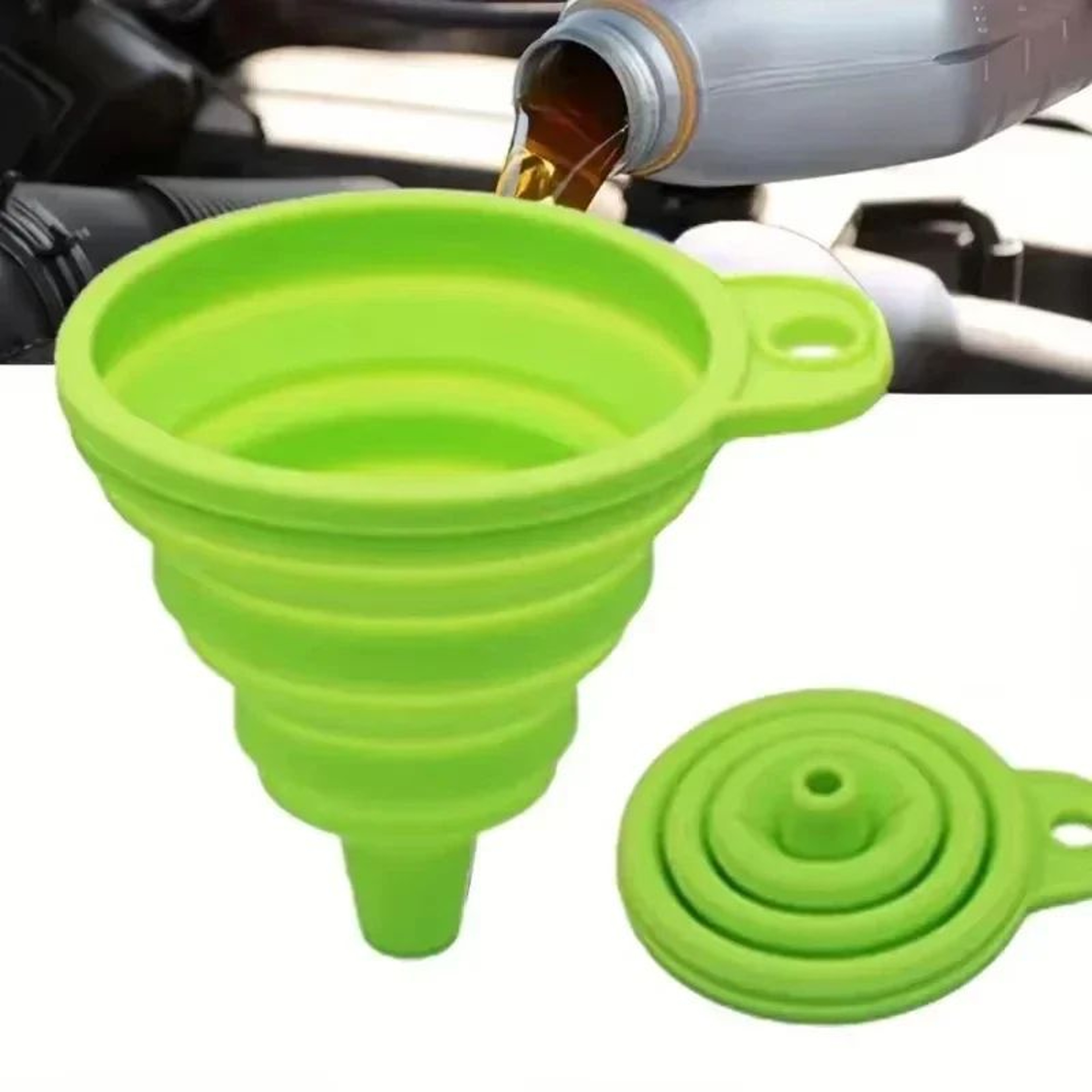 Collapsible Silicone Mini Funnel For Fuel And Liquids 2