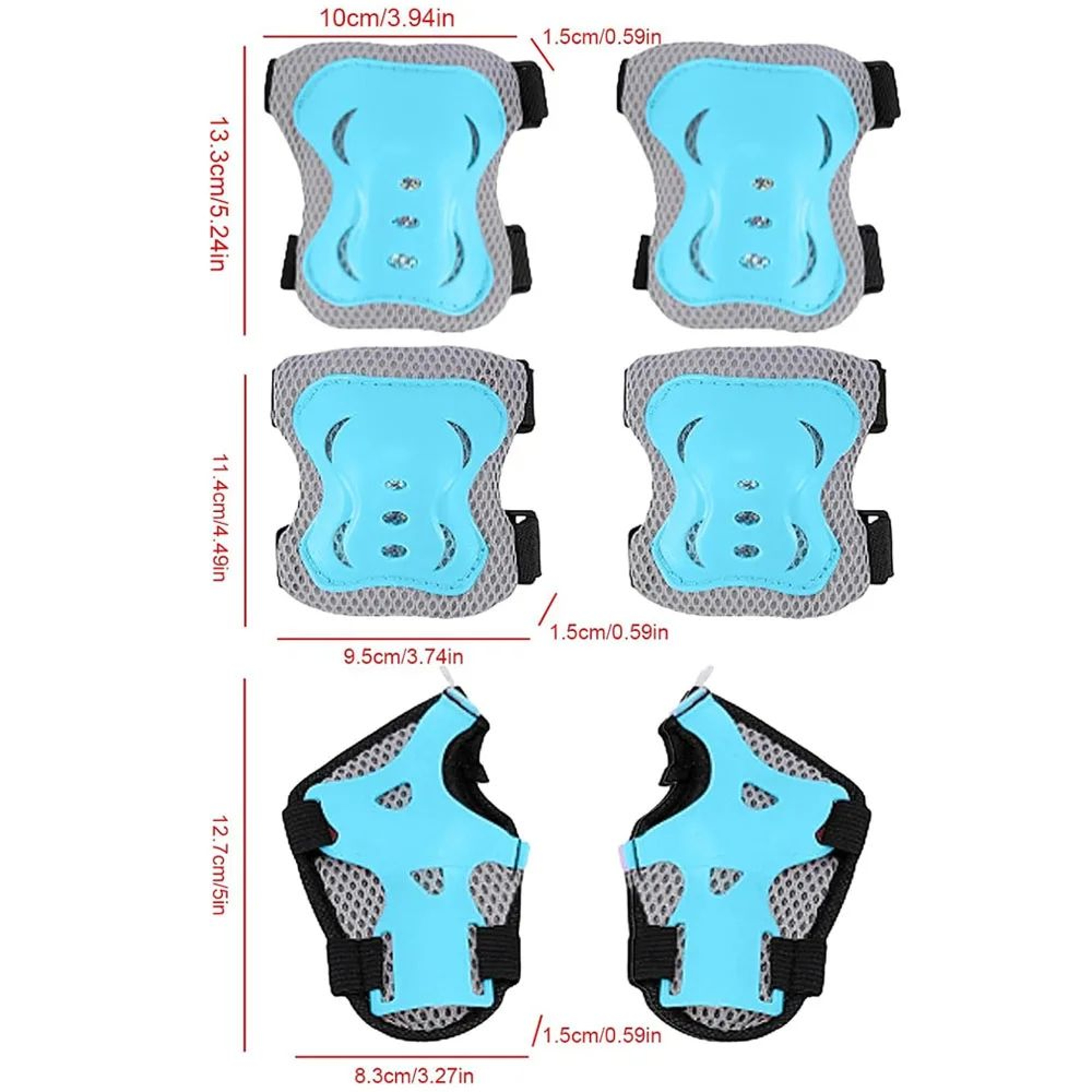 Kids 6 In 1 Protective Gear Set With Helmet Pads And Wrist Guard 1