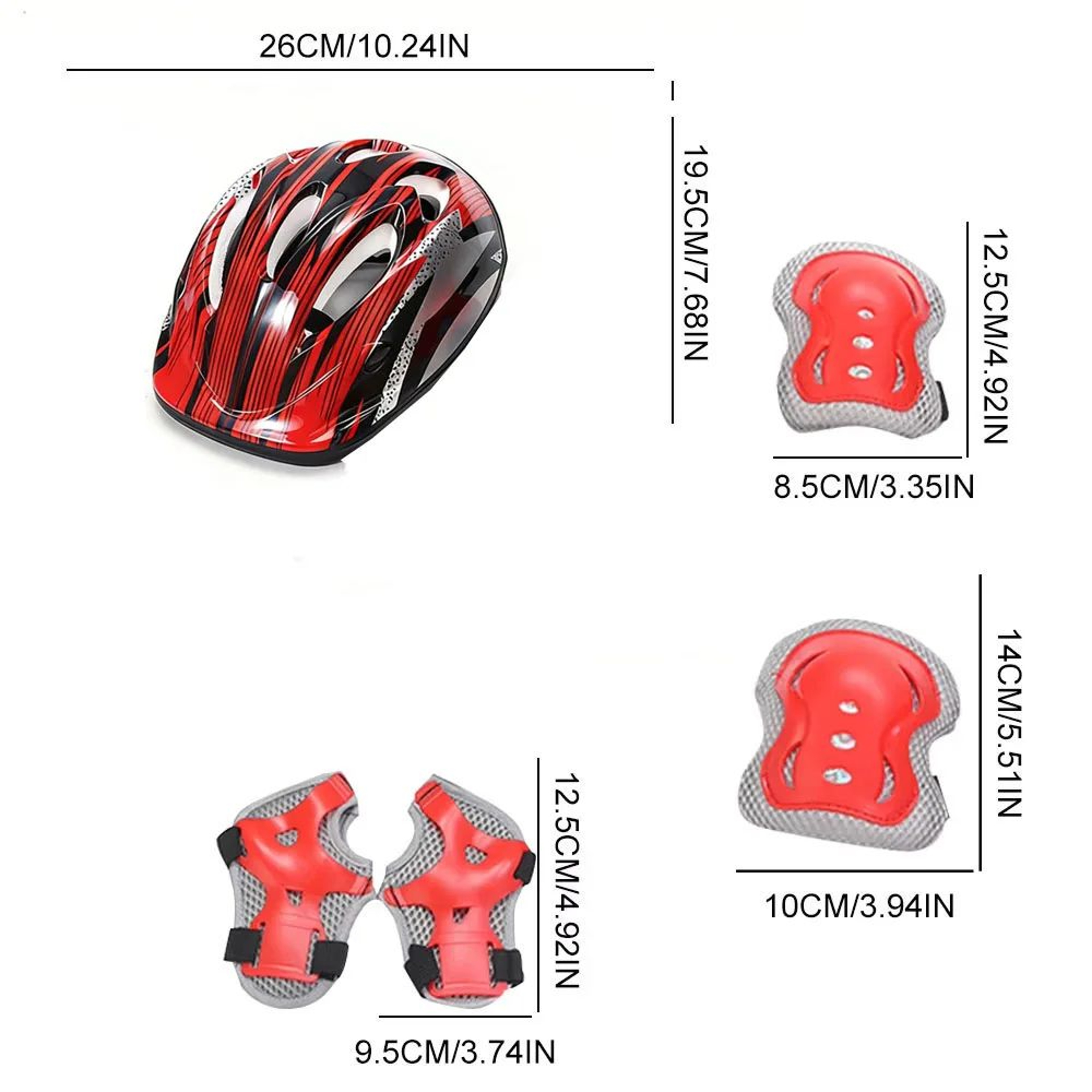 Kids Protective Gear Set With Helmet Knee And Elbow Pads 1