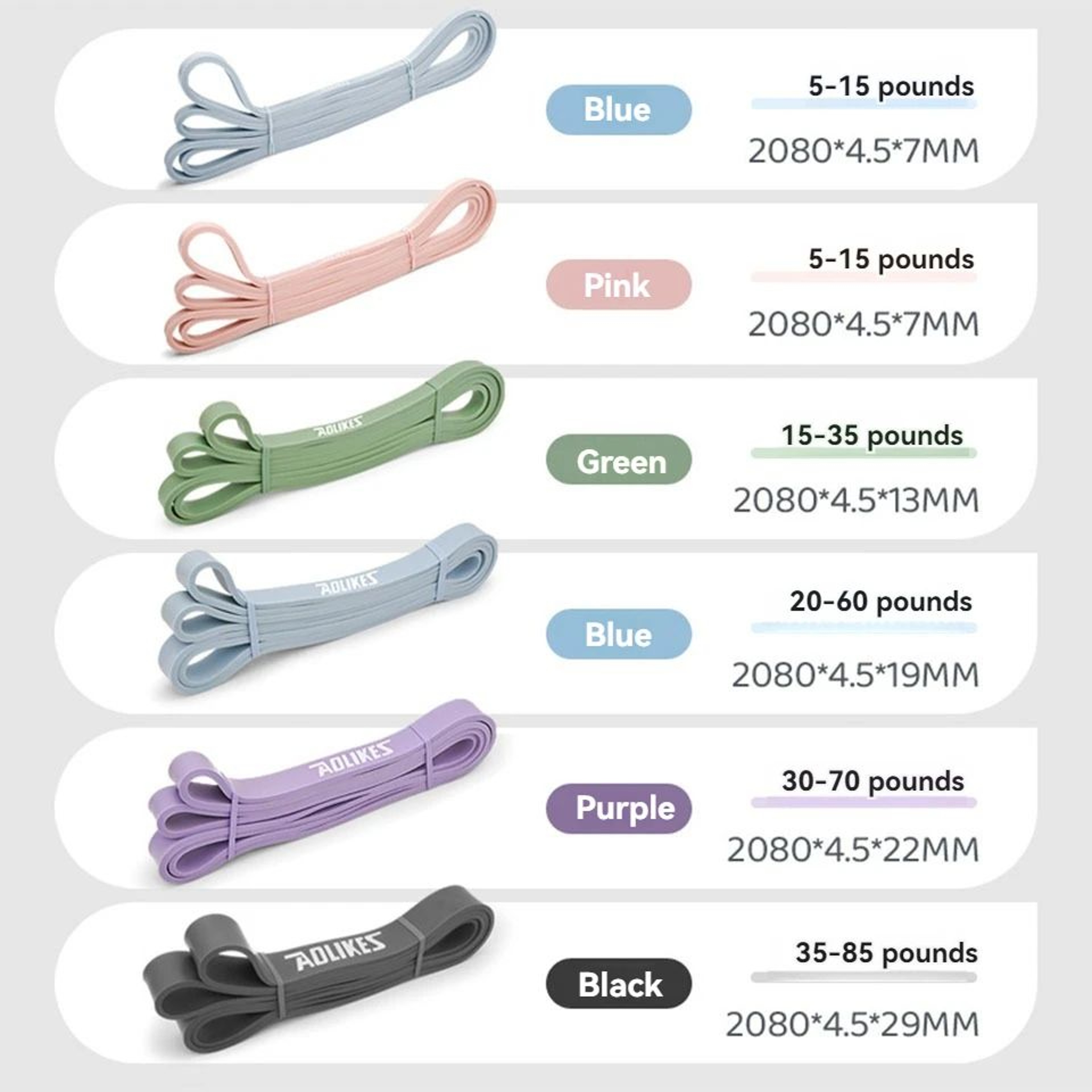 AOLIKES Pull Up Resistance Bands For Strength Training And Fitness 1