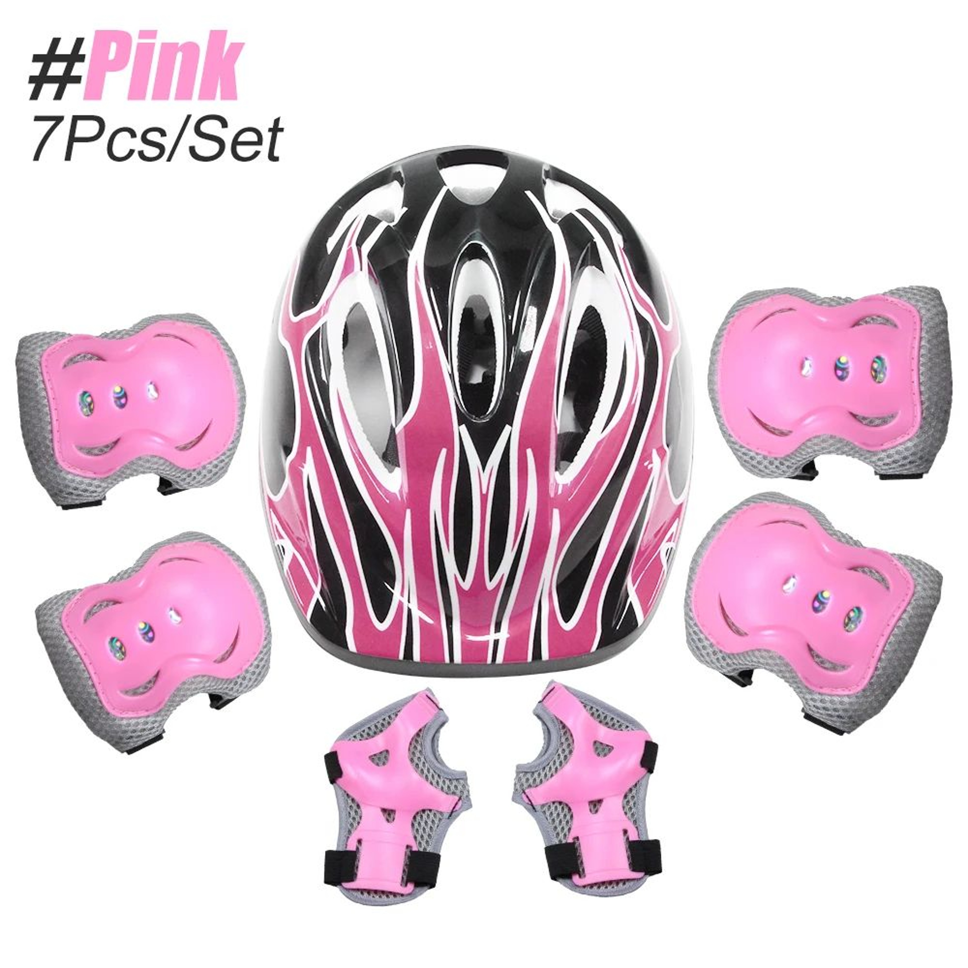 6 Piece Knee Elbow Pads With Wrist Guards Protective Gear Set 6