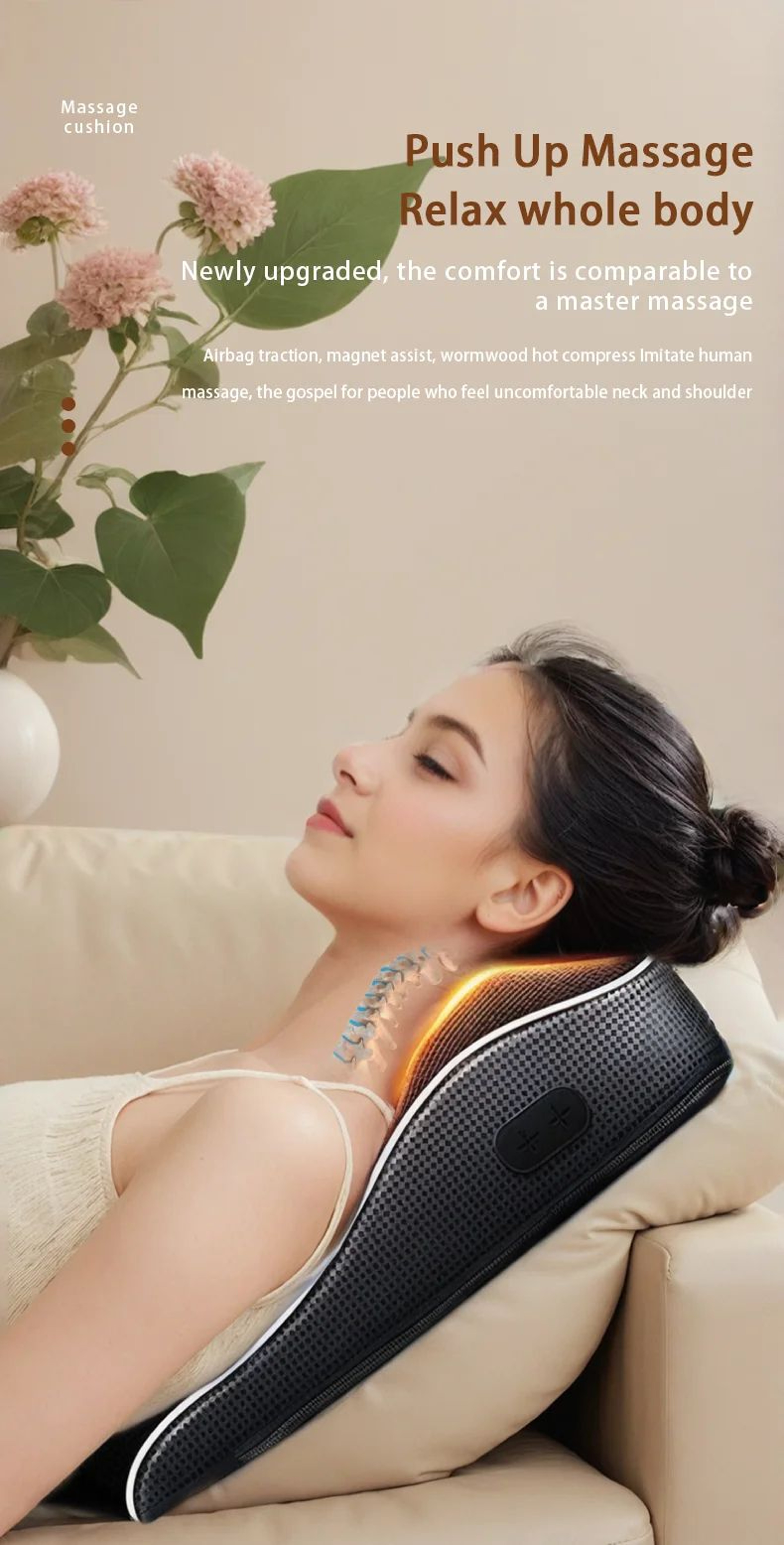 Electric Cervical Massage Pillow With Heat And Airbag Traction 8