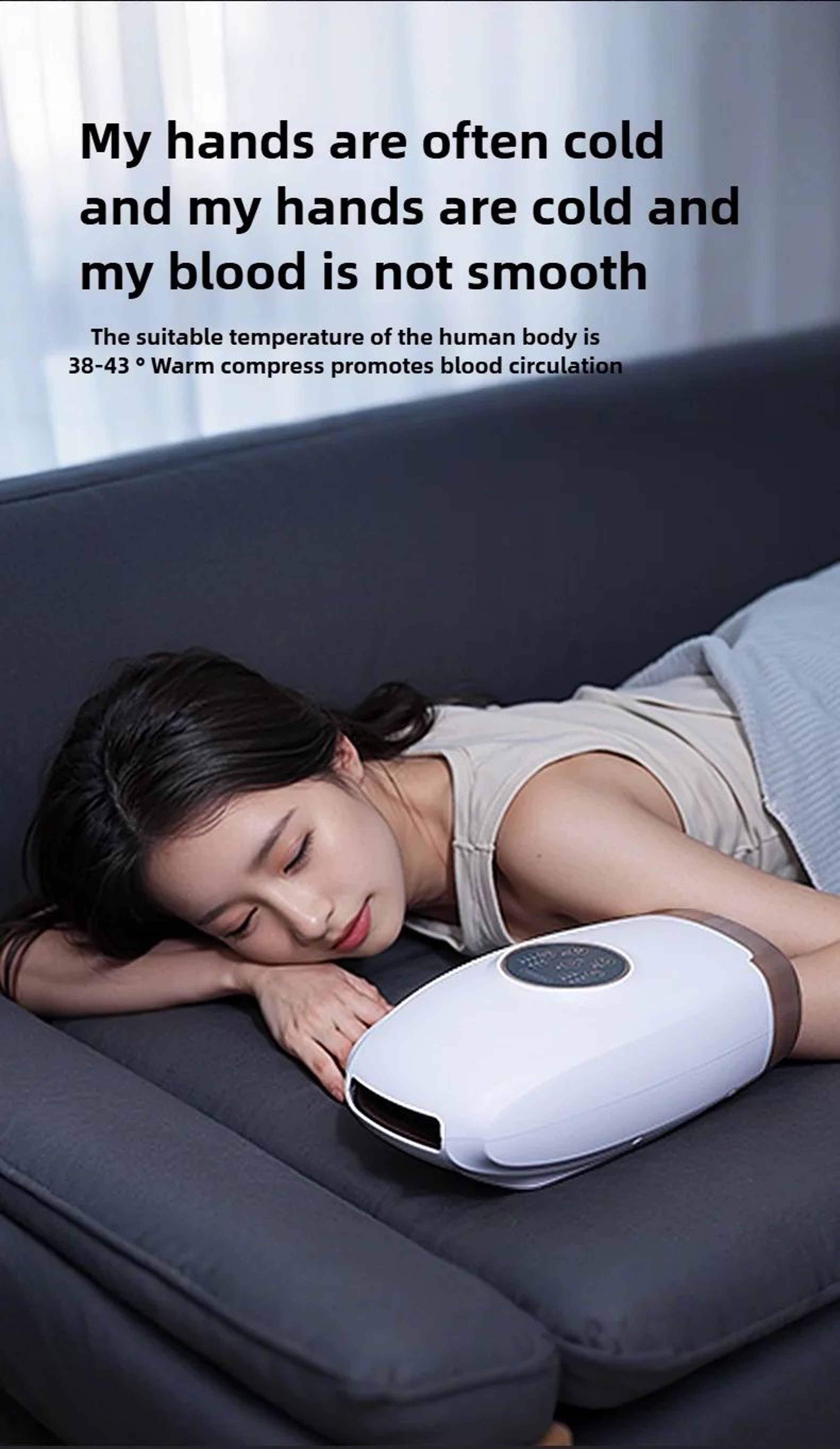 Portable Electric Hand Massager With Heat And Air Compression 3