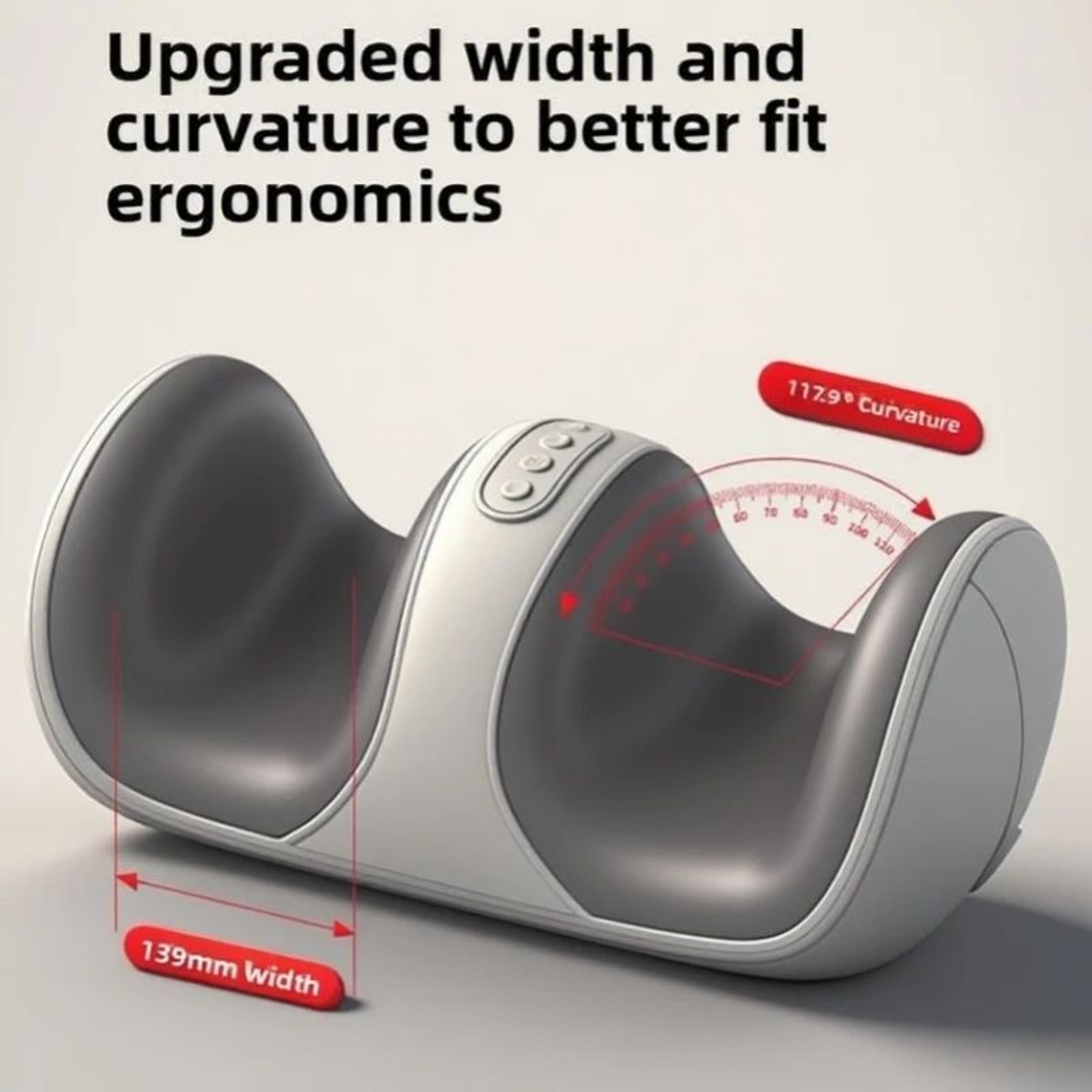 Ergonomic Electric Mini Foot And Calf Massager With Heat 0