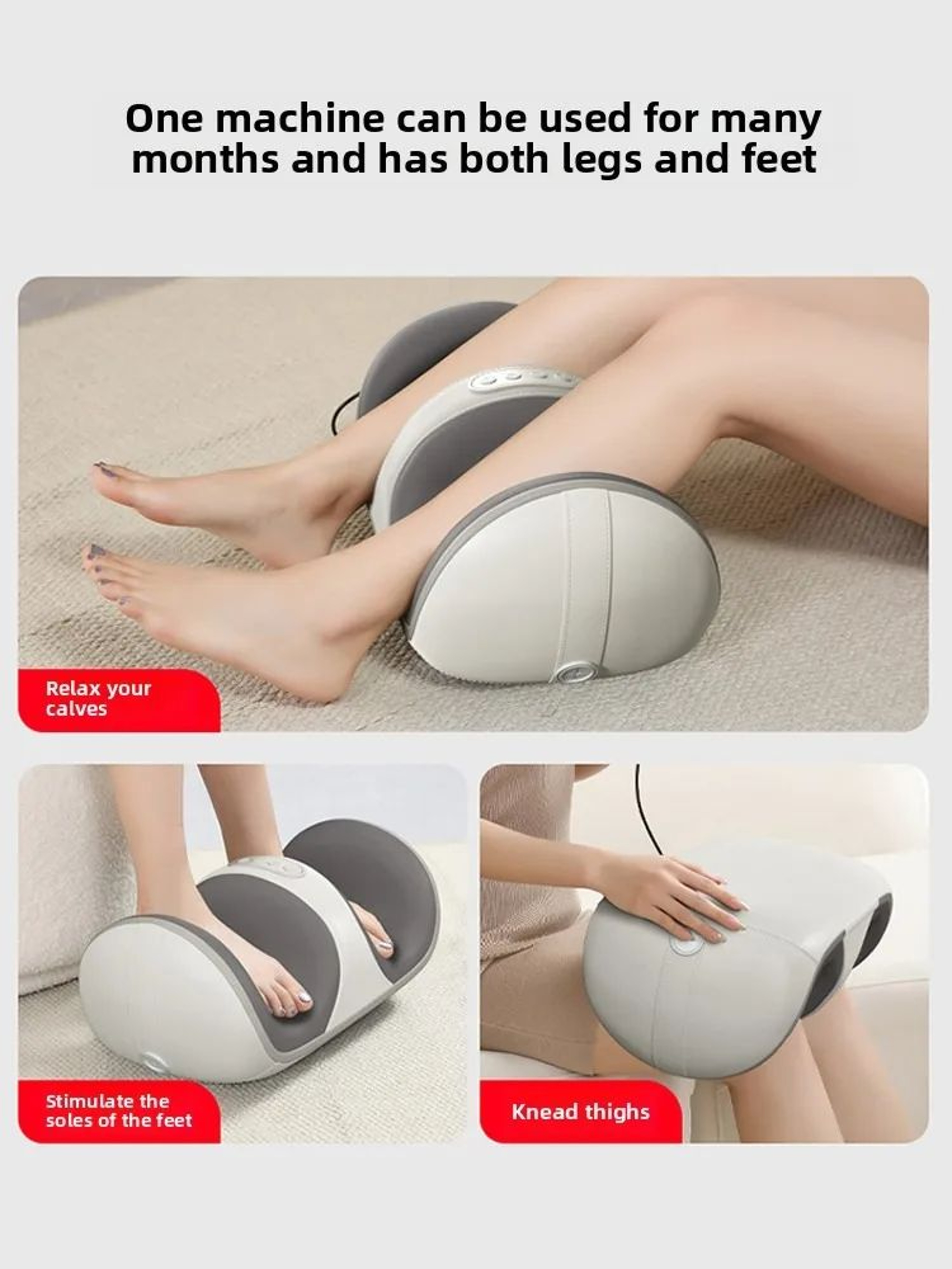 Ergonomic Electric Mini Foot And Calf Massager With Heat 1