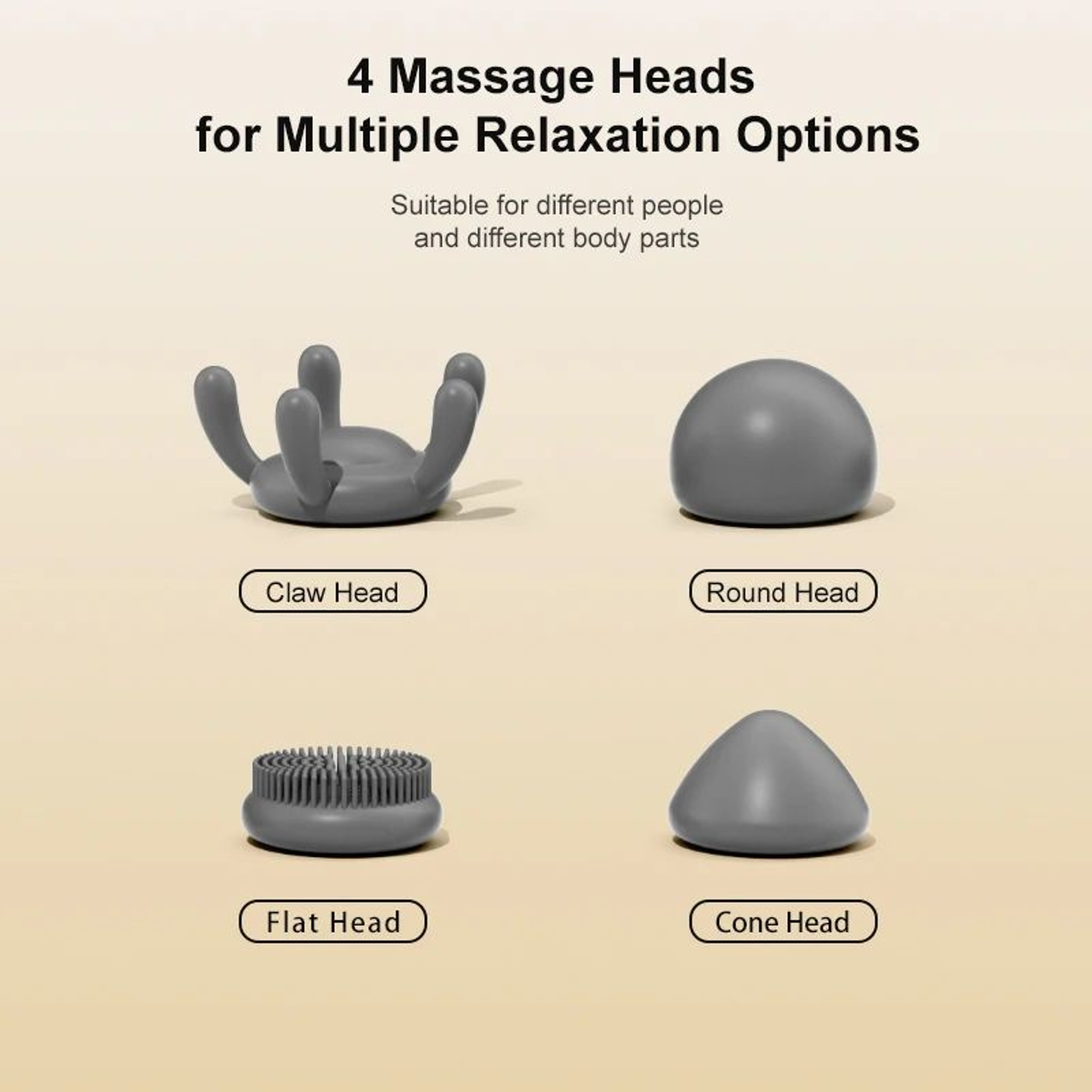 Mini Cordless Muscle Massage Gun With Silicone Head 2