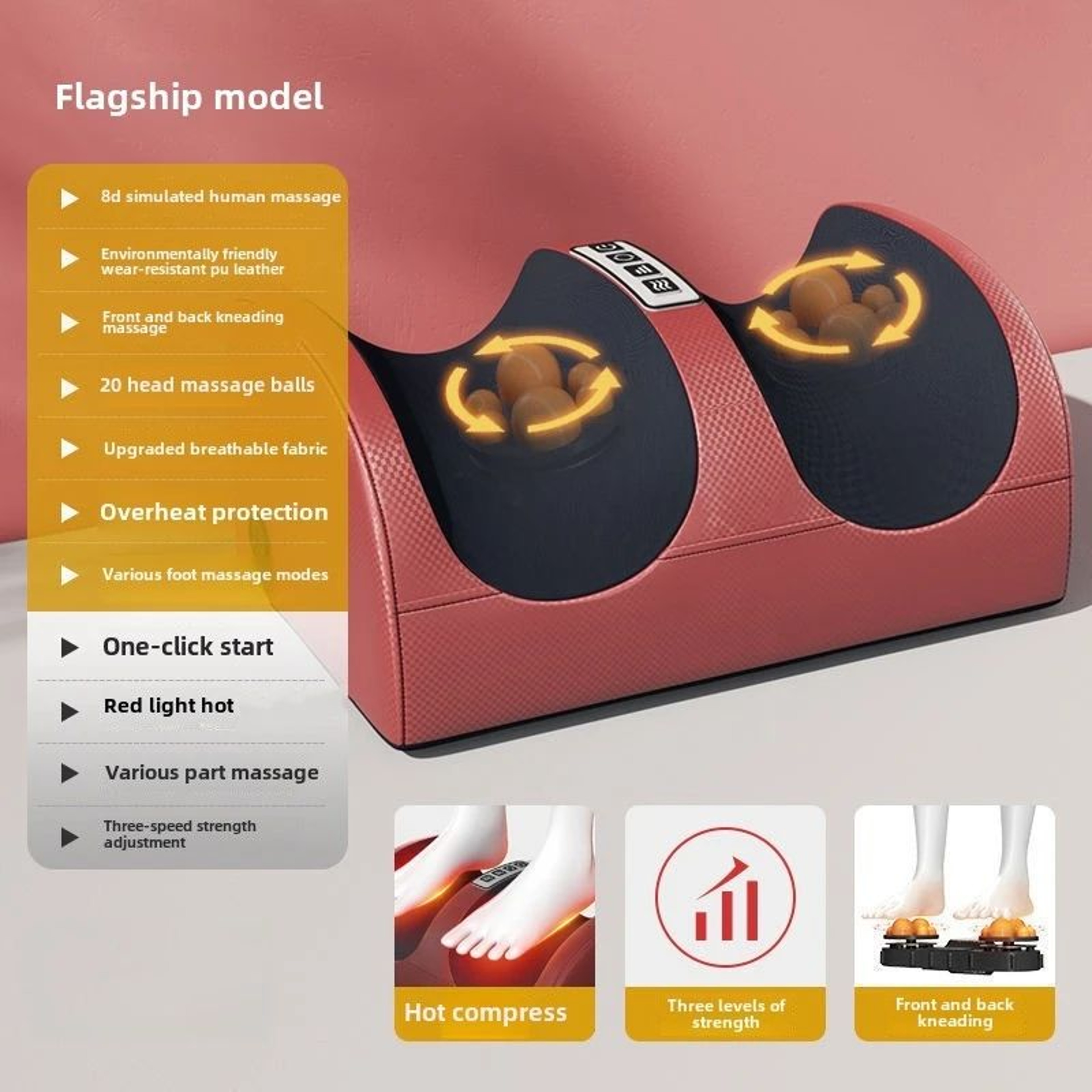 Heated Foot And Calf Massager With Deep Kneading 8