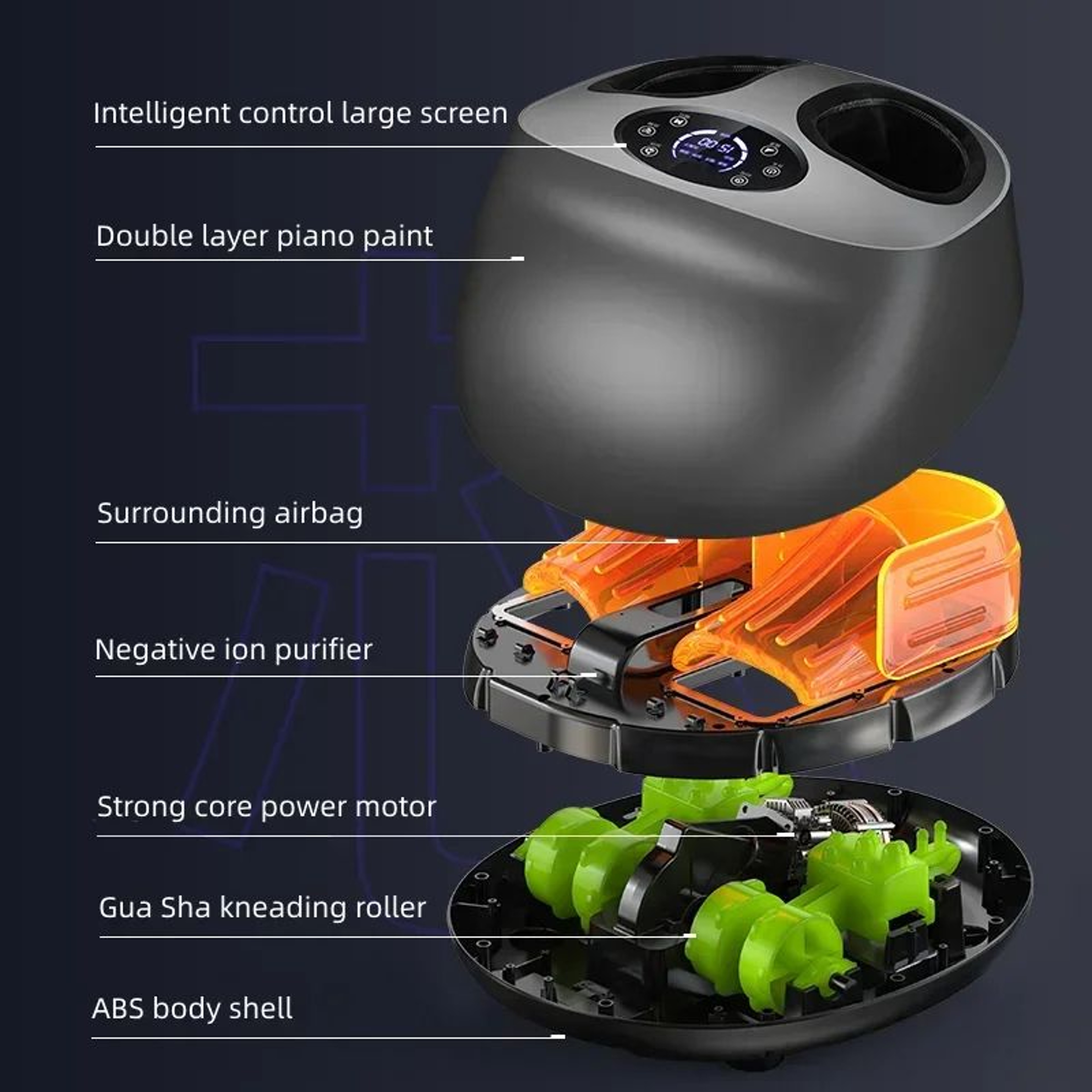 Electric Shiatsu Foot Fully Wrapped Massager With Heat And Air Compression 3