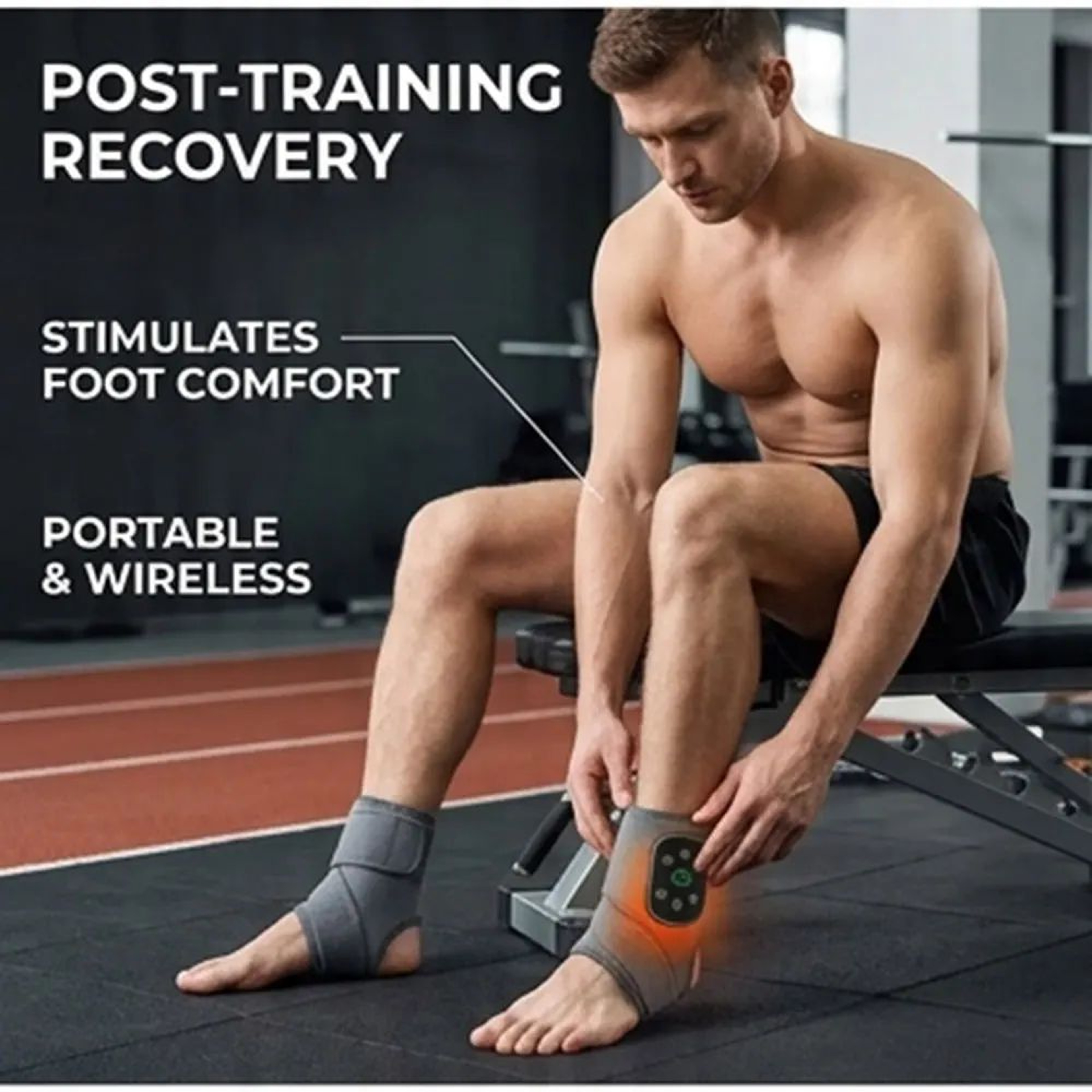 Cordless Heated Ankle Massager Wrap With Vibration And 5 Heat Levels 2
