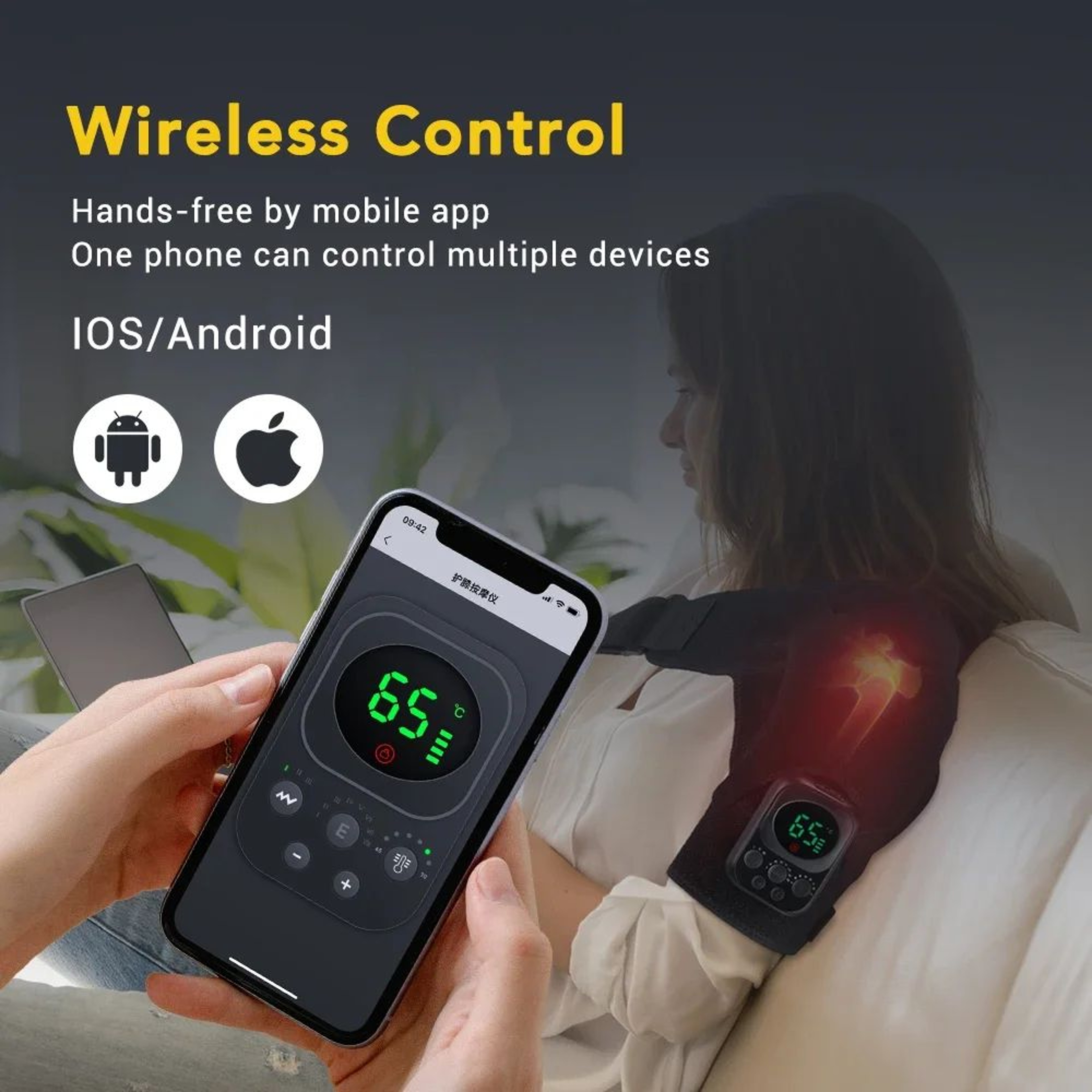 3 In 1 Heated Knee Massager Wrap With Vibration For Knee Shoulder And Elbow 2