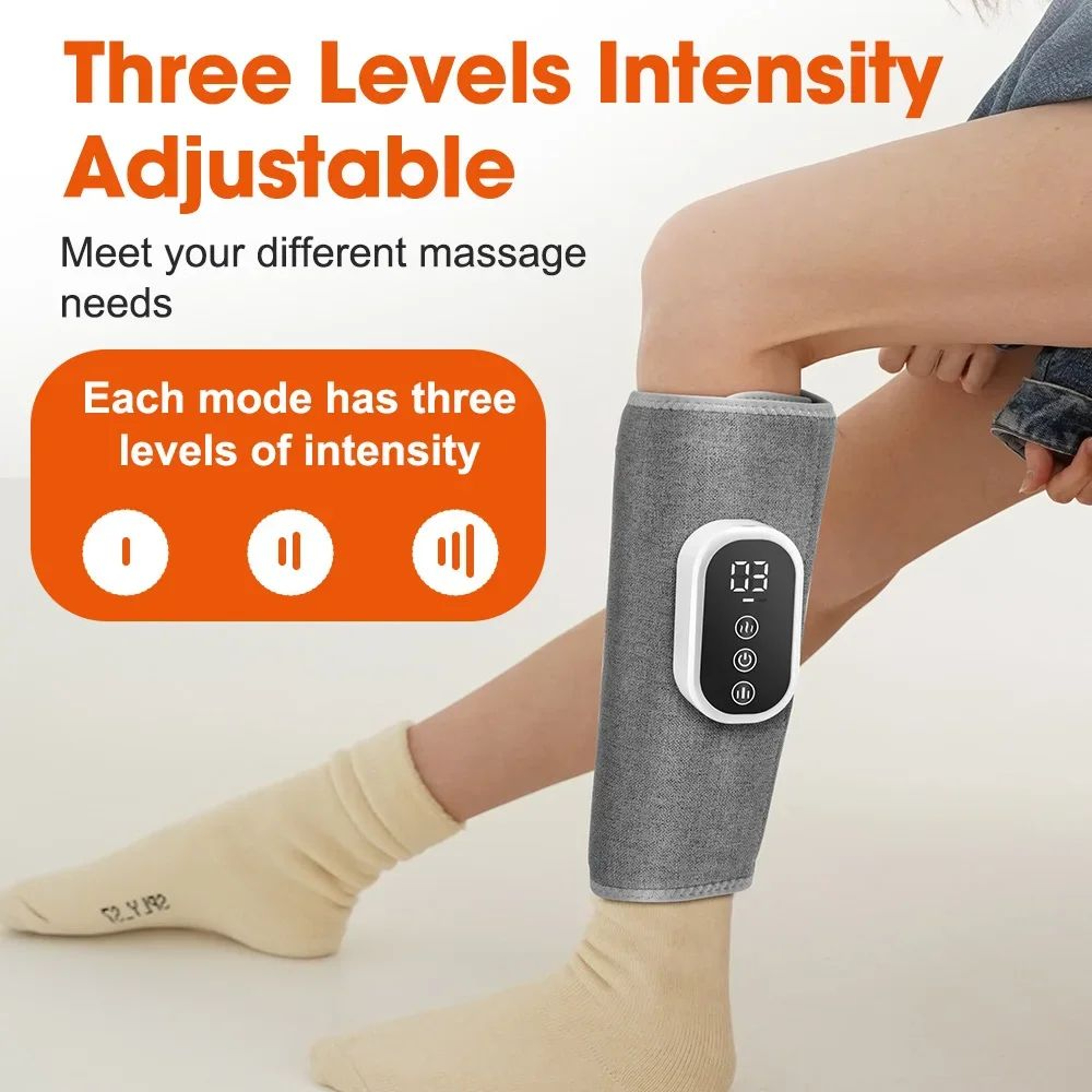 Wireless Air Compression Leg Massager With Heat For Calf Muscle Relief 4