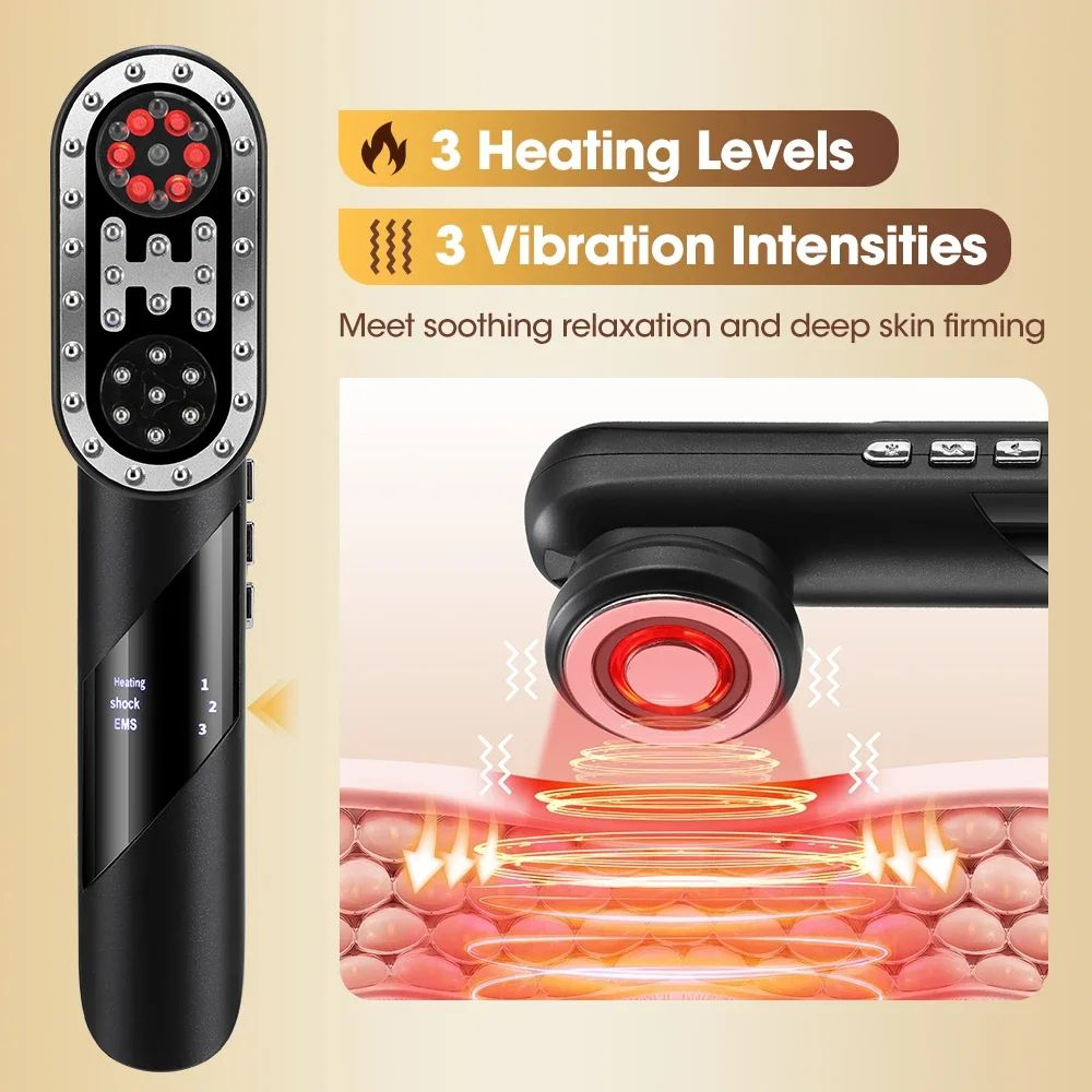 4 In 1 Electric EMS Scalp Massage Comb With Red Light Therapy 3