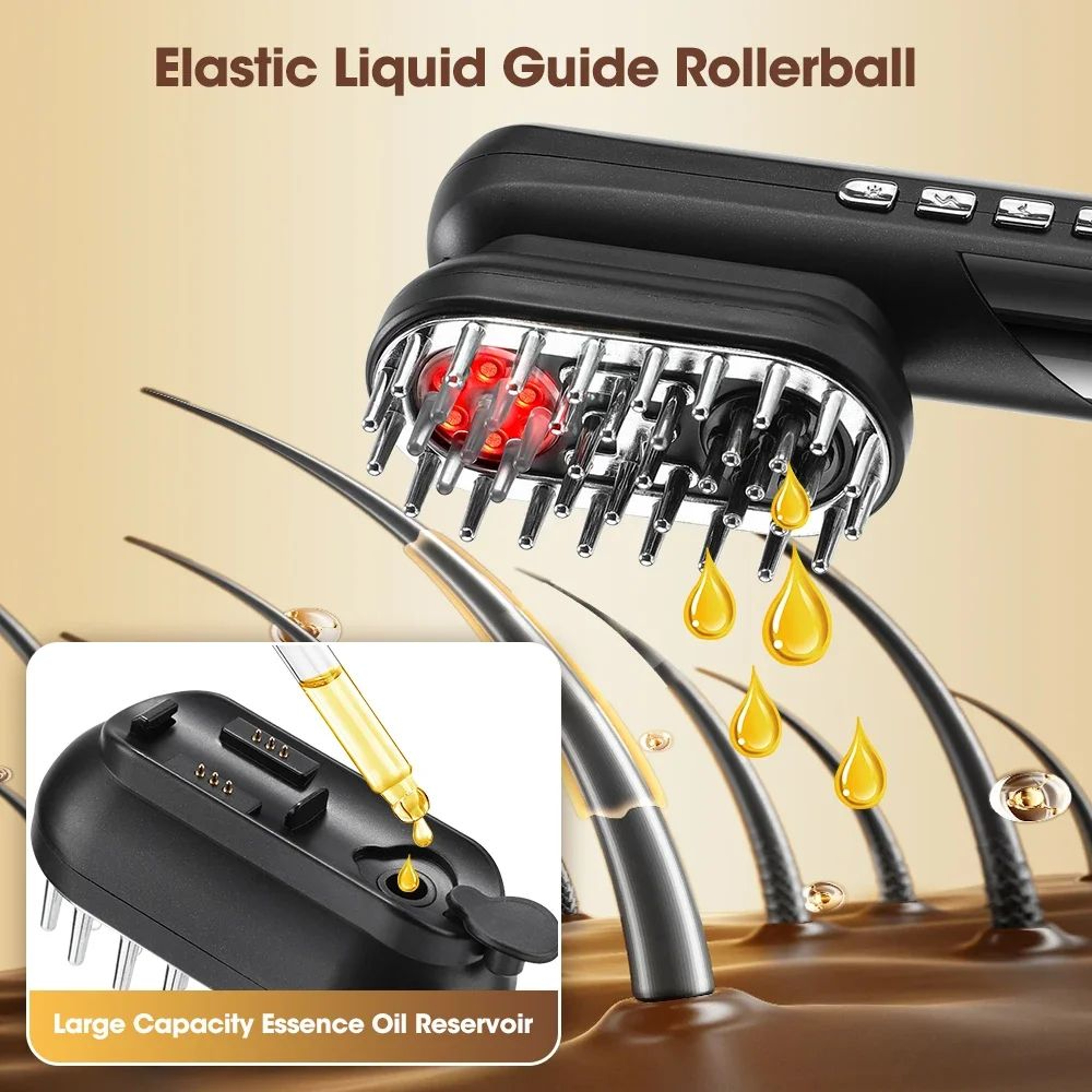 4 In 1 Electric EMS Scalp Massage Comb With Red Light Therapy 4